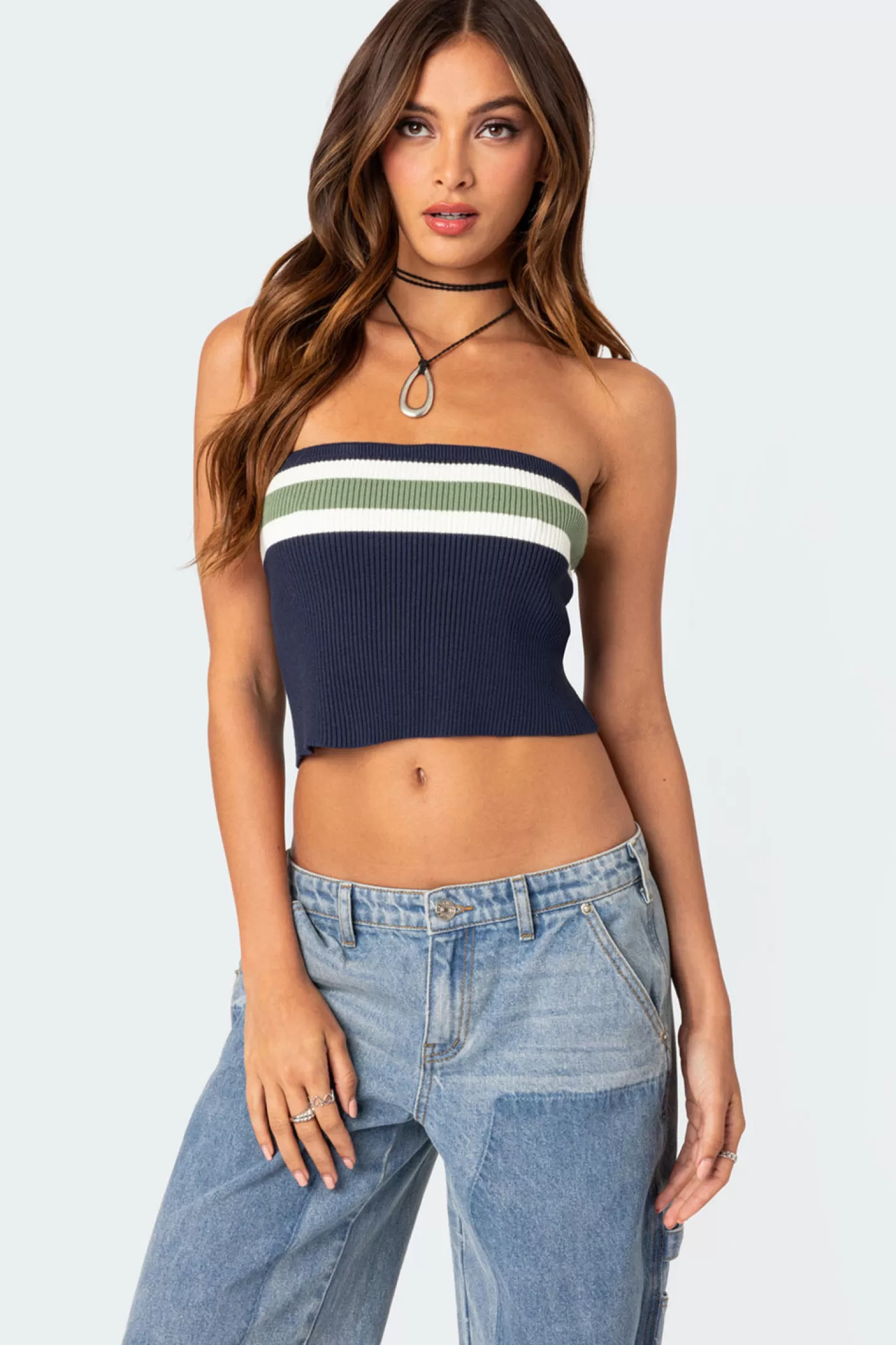 edikted Cyprus Knit Tube Top* Strapless Tops | Knitted Tops