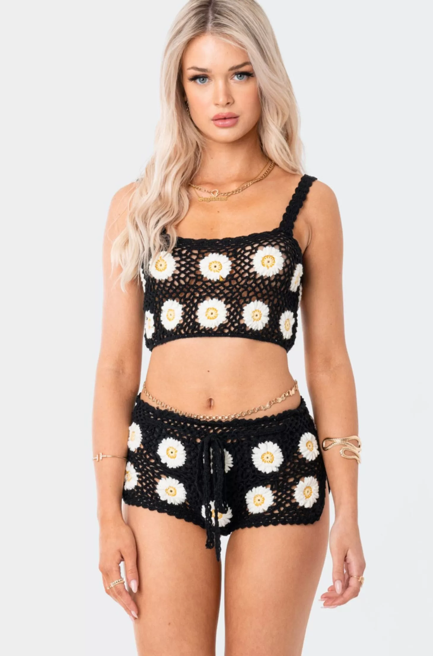 edikted Daisy Crochet Crop Top* Crop Tops | Knitted Tops