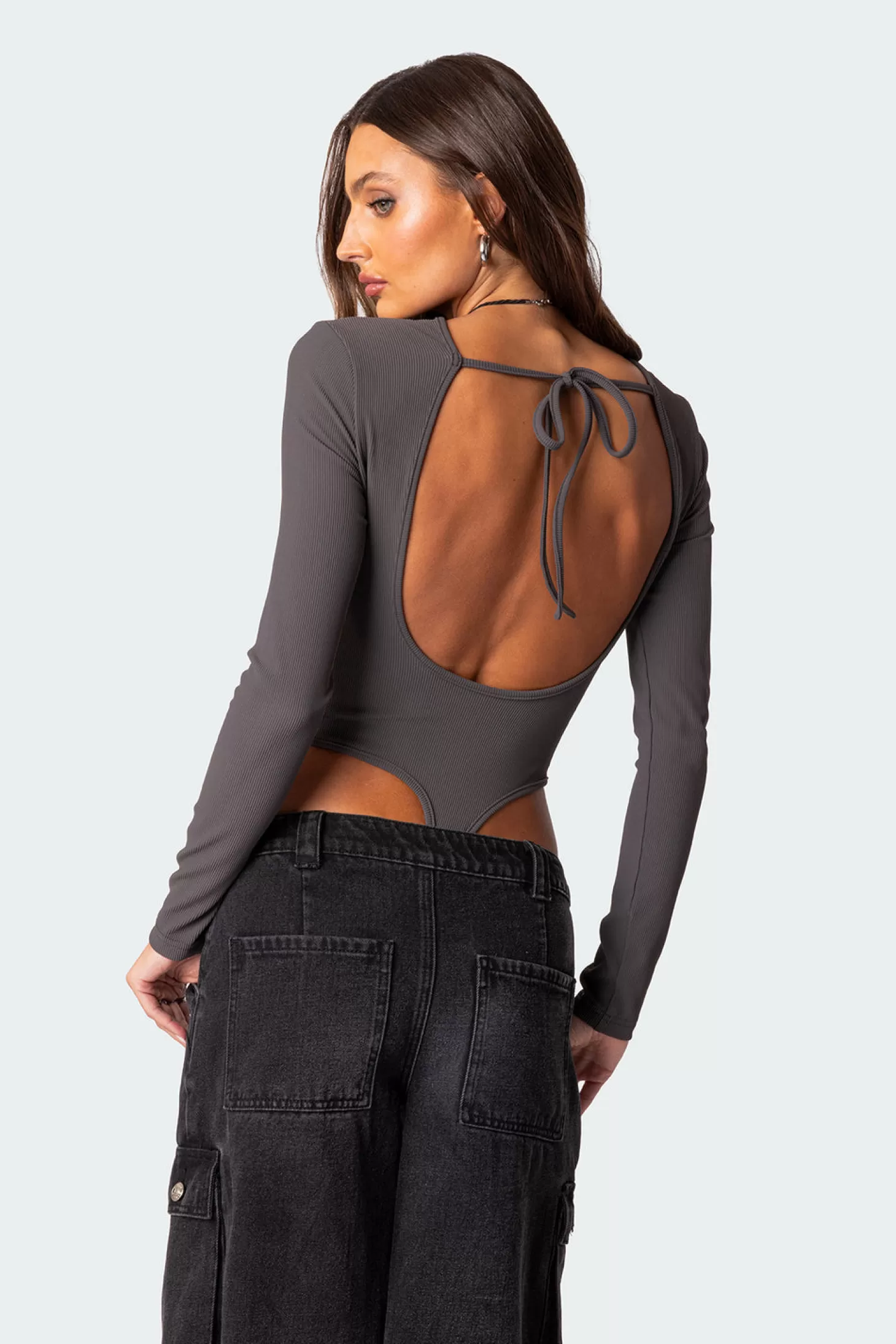 edikted Dance Academy Open Back Bodysuit* Long Sleeve Tops | Bodysuits