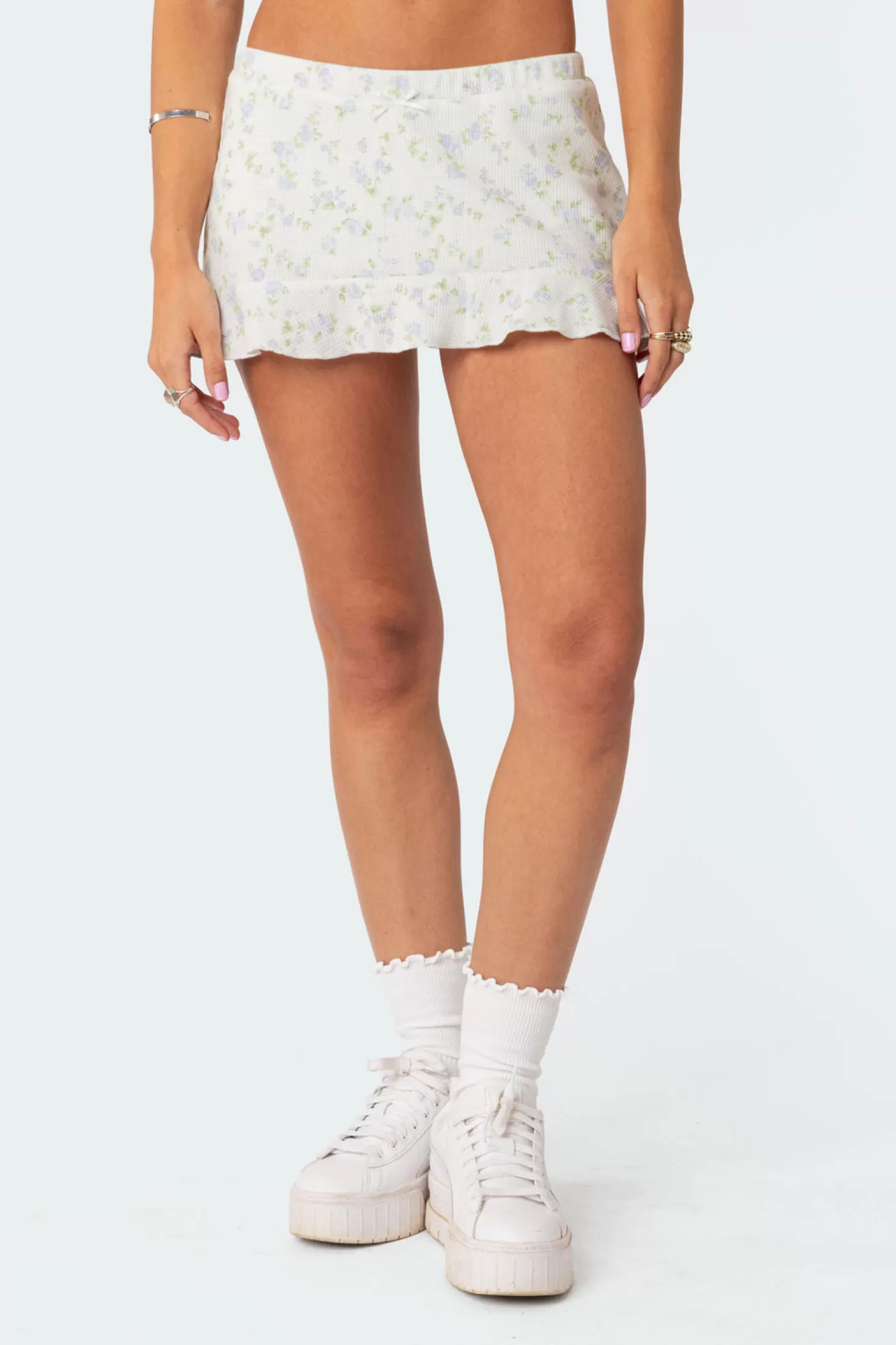 edikted Daydream Printed Waffle Mini Skort* Skirts | Skirts