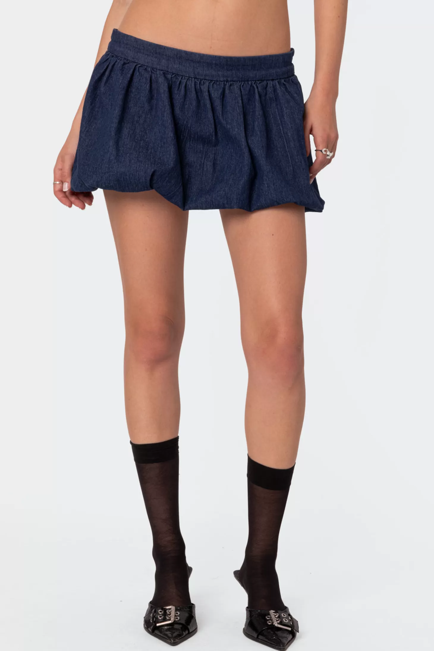 edikted Denim Bubble Micro Skort* Skirts | Skirts