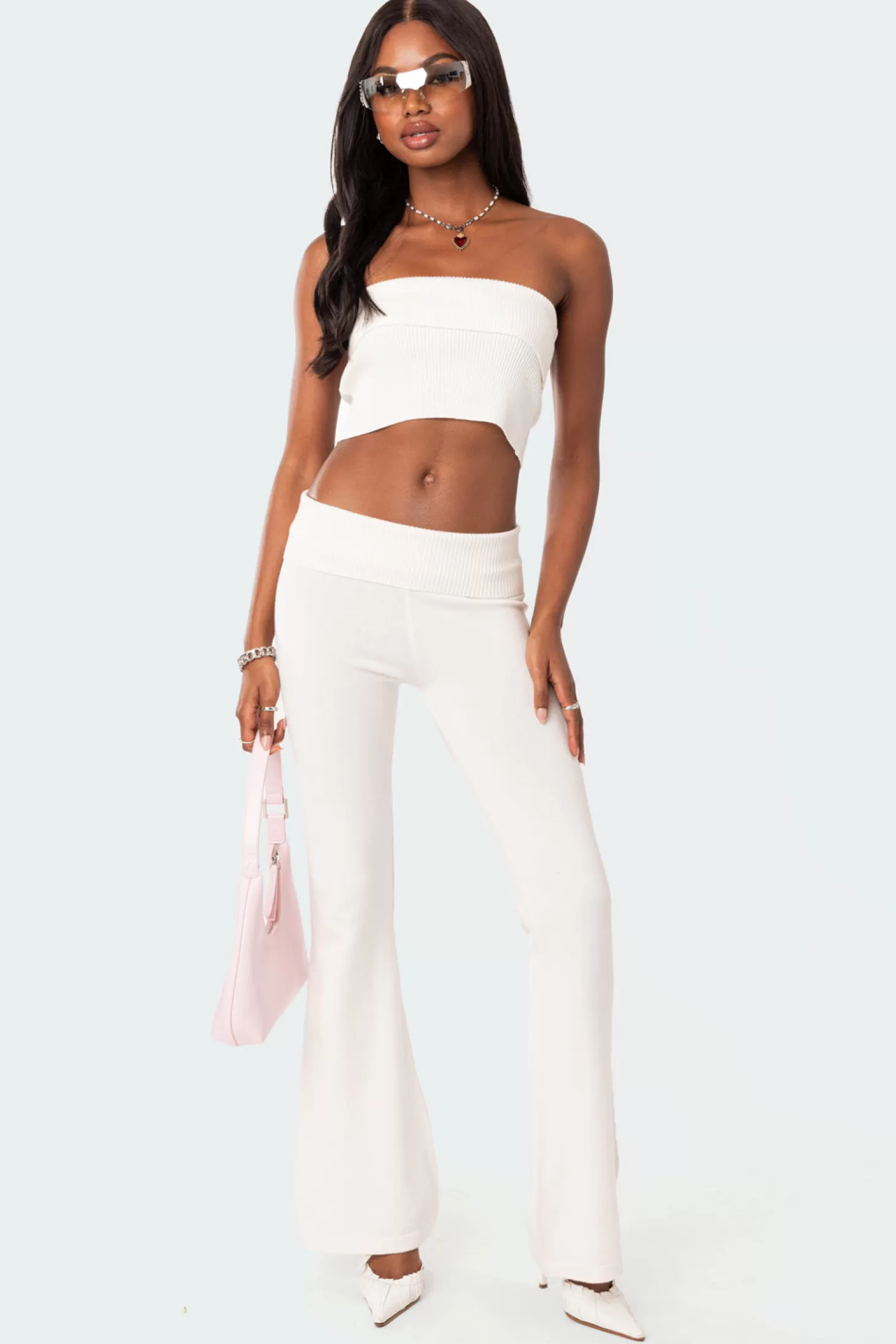 edikted Desiree Fold Over Knit Tube Top* Crop Tops | Strapless Tops