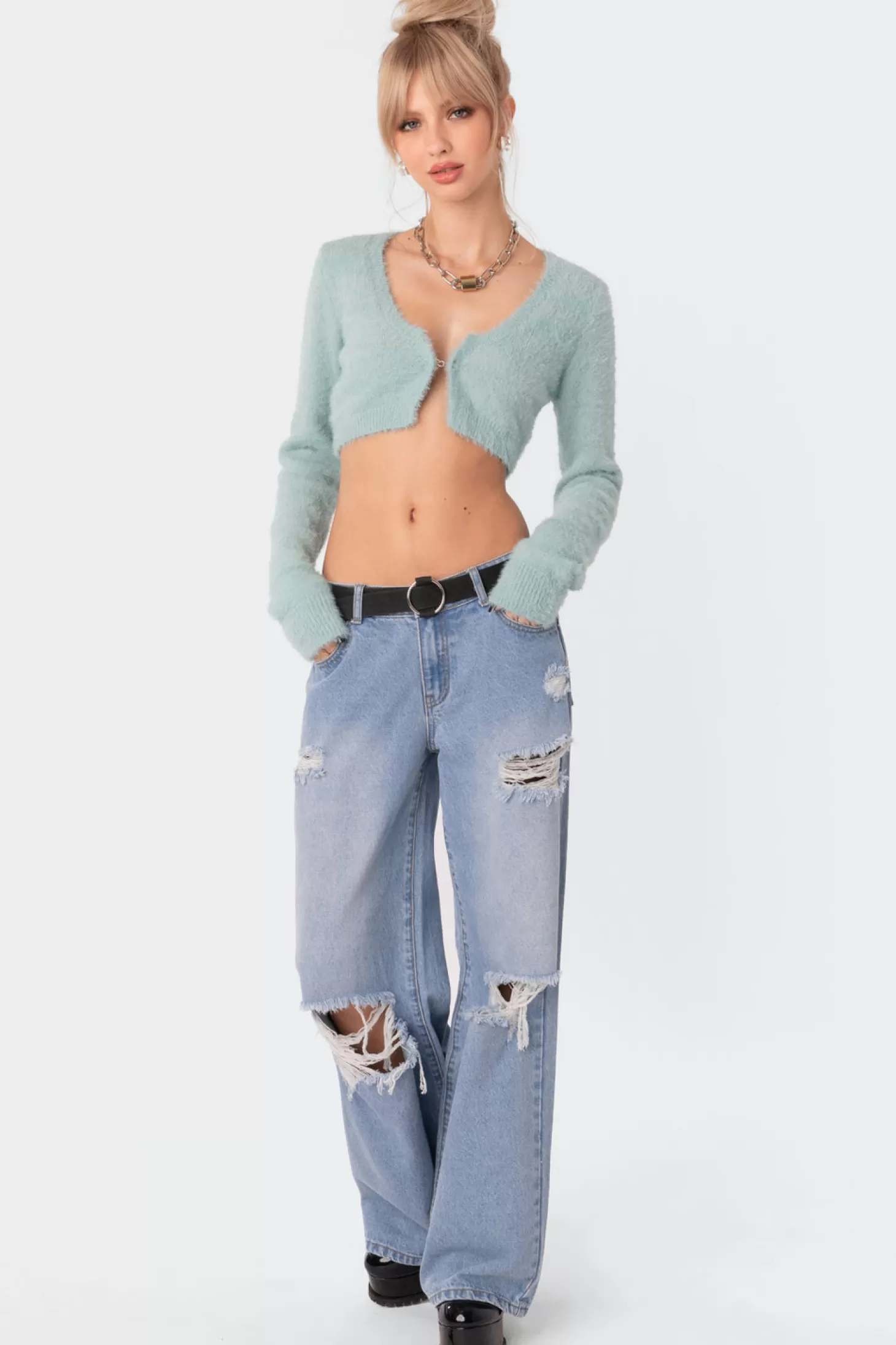 edikted Distressed Low Rise Boyfriend Jeans* Jeans | Jeans