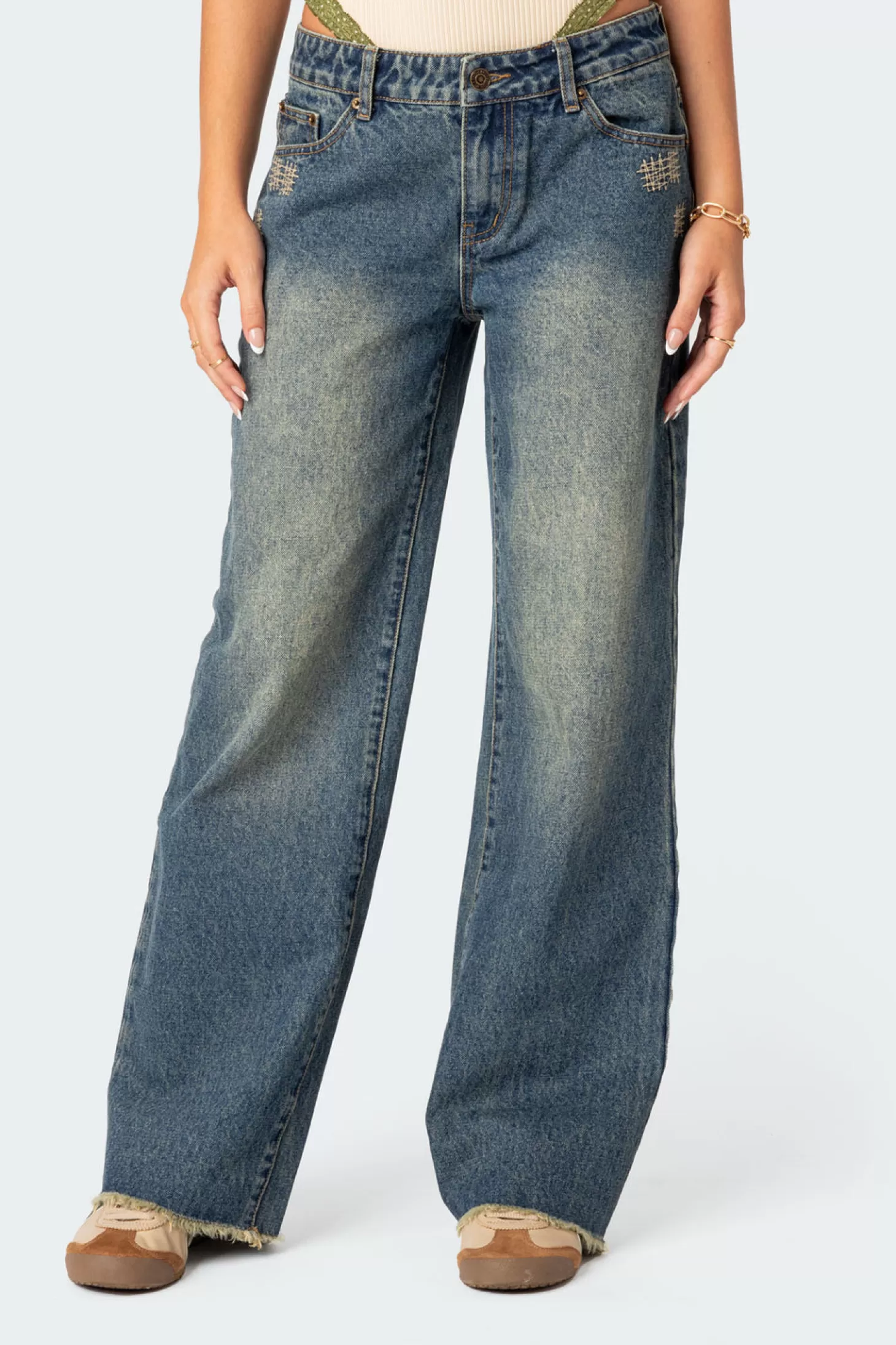 edikted Doll House Low Rise Washed Jeans* Jeans | Jeans