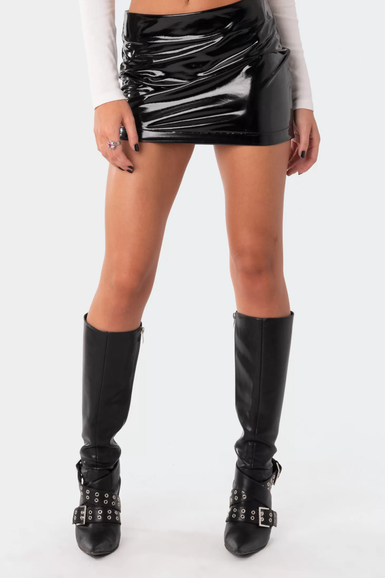 edikted Electra Vinyl Mini Skirt* Skirts | Skirts