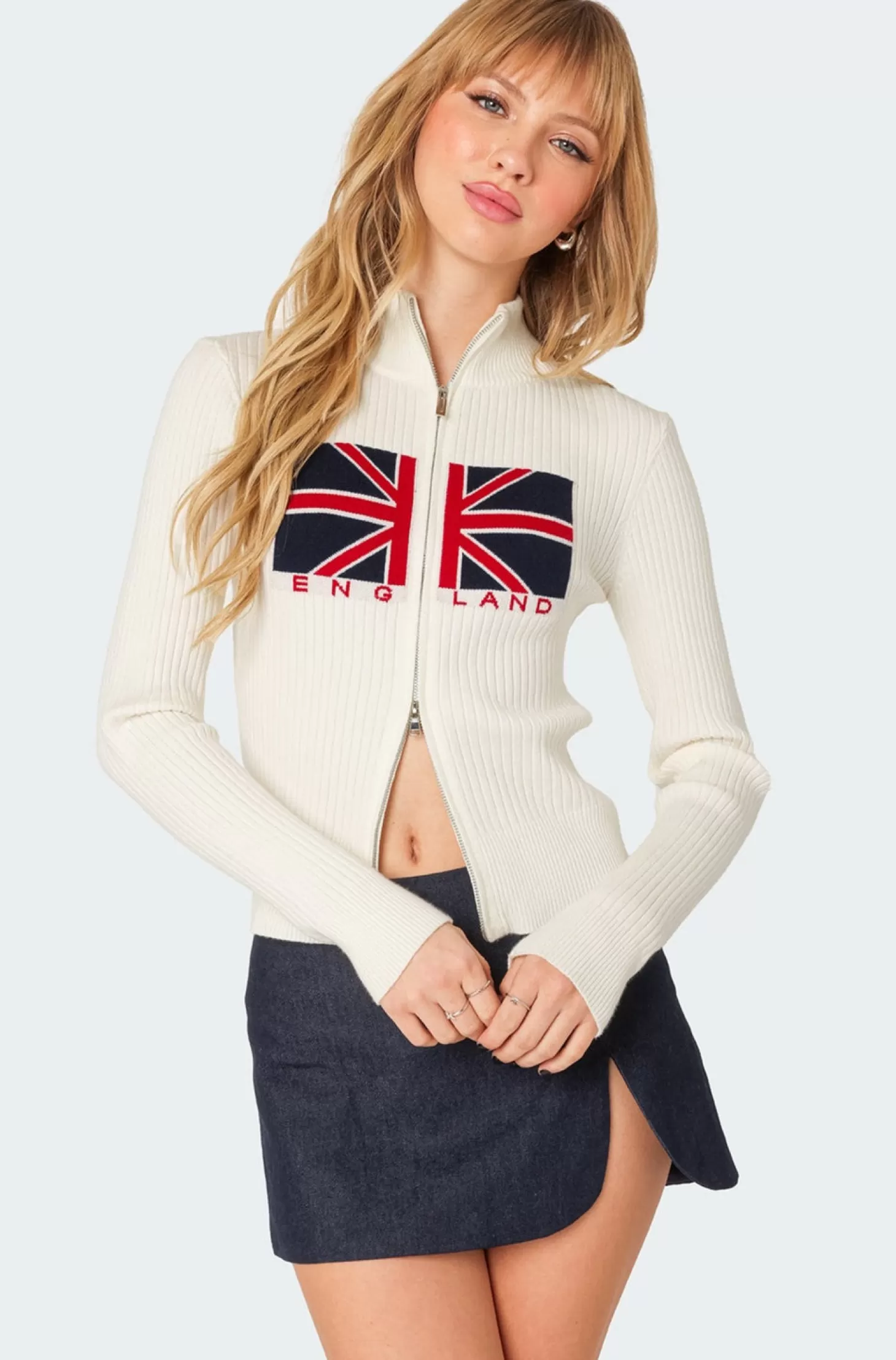 edikted England Double Zip Cardigan* Sweaters & Cardigans | Long Sleeve Tops