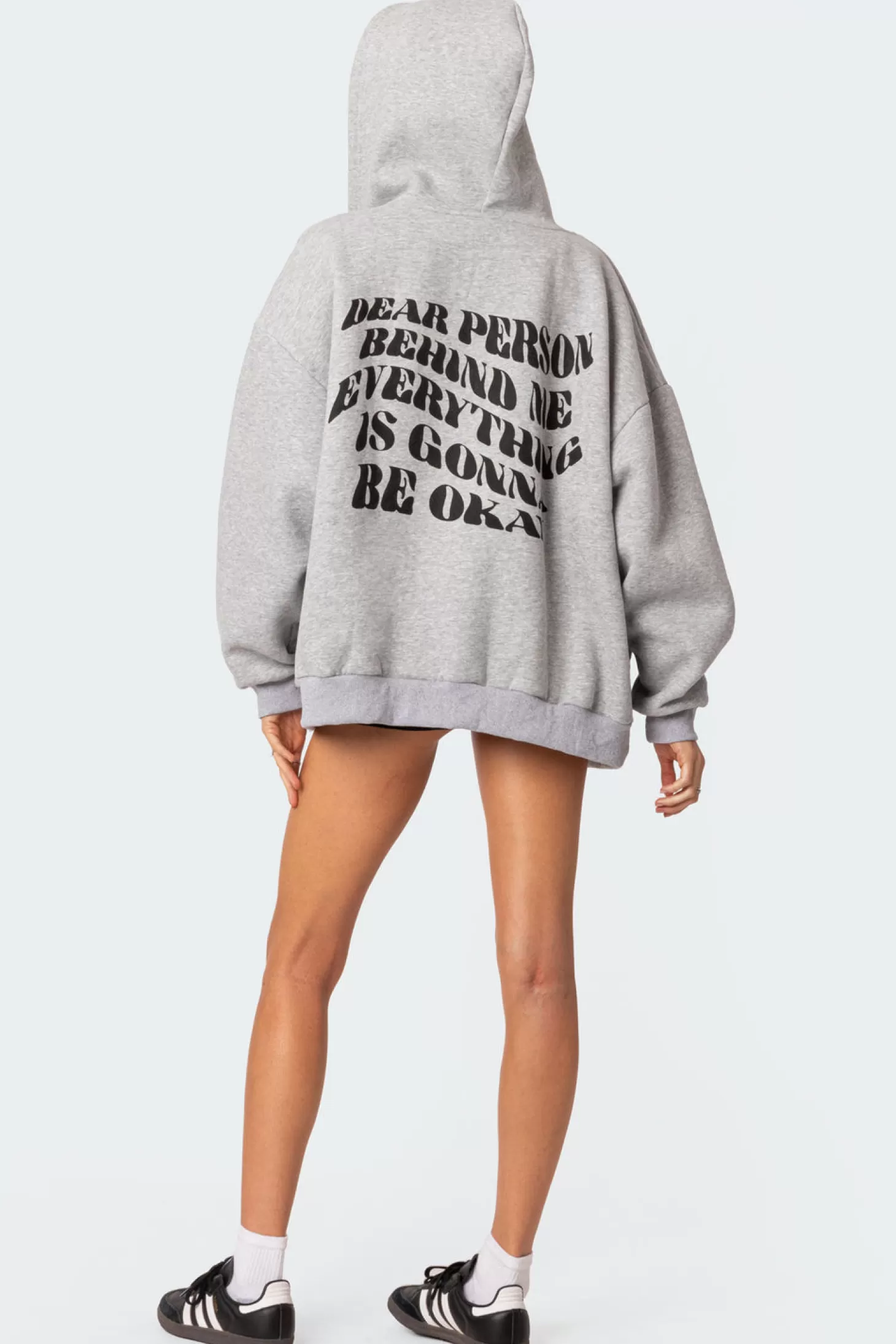 edikted Everything'S Ok Zip Up Oversized Hoodie* Hoodies & Sweatshirts | Hoodies & Sweatshirts