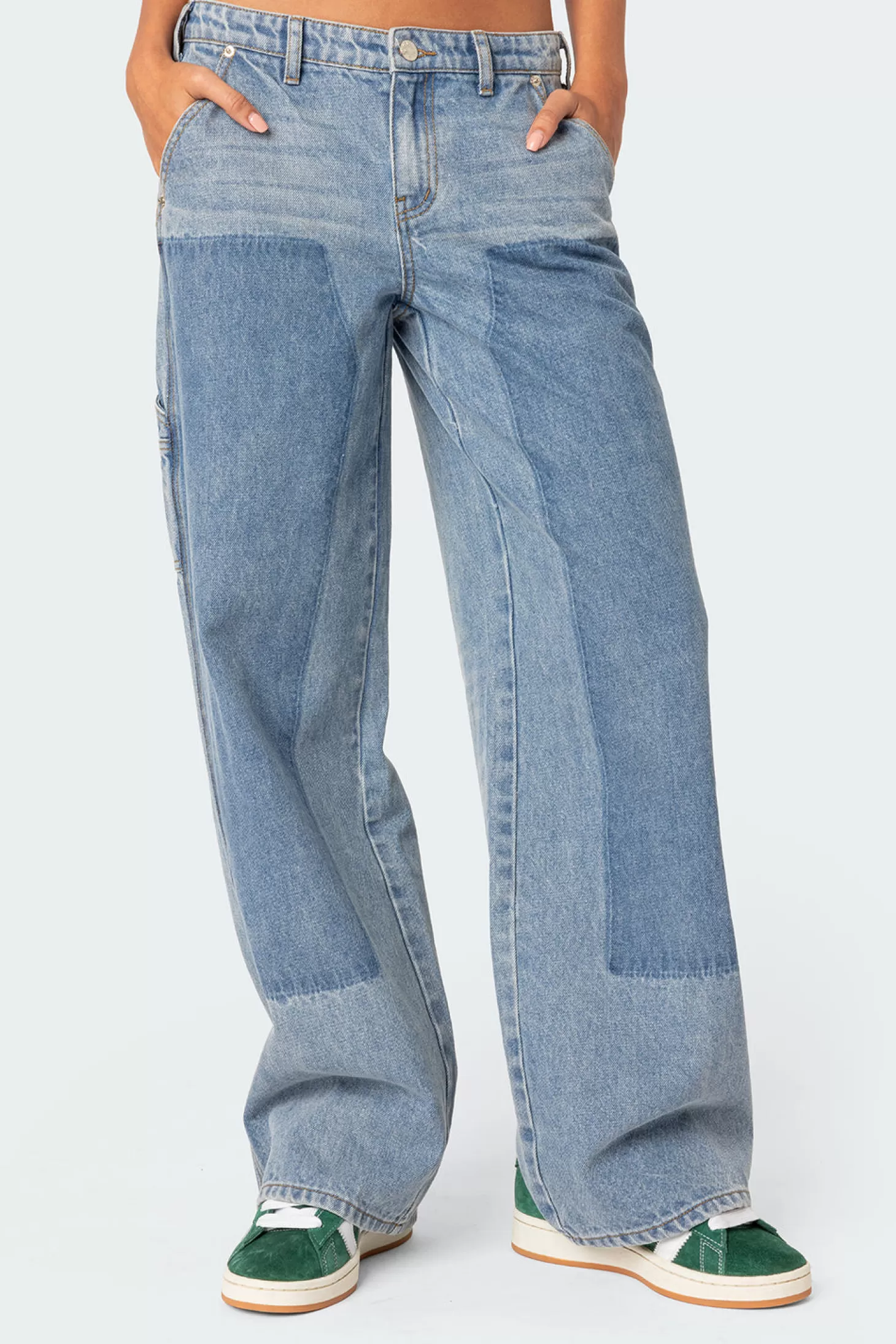 edikted Faded Wash Low Rise Carpenter Jeans* Jeans | Jeans