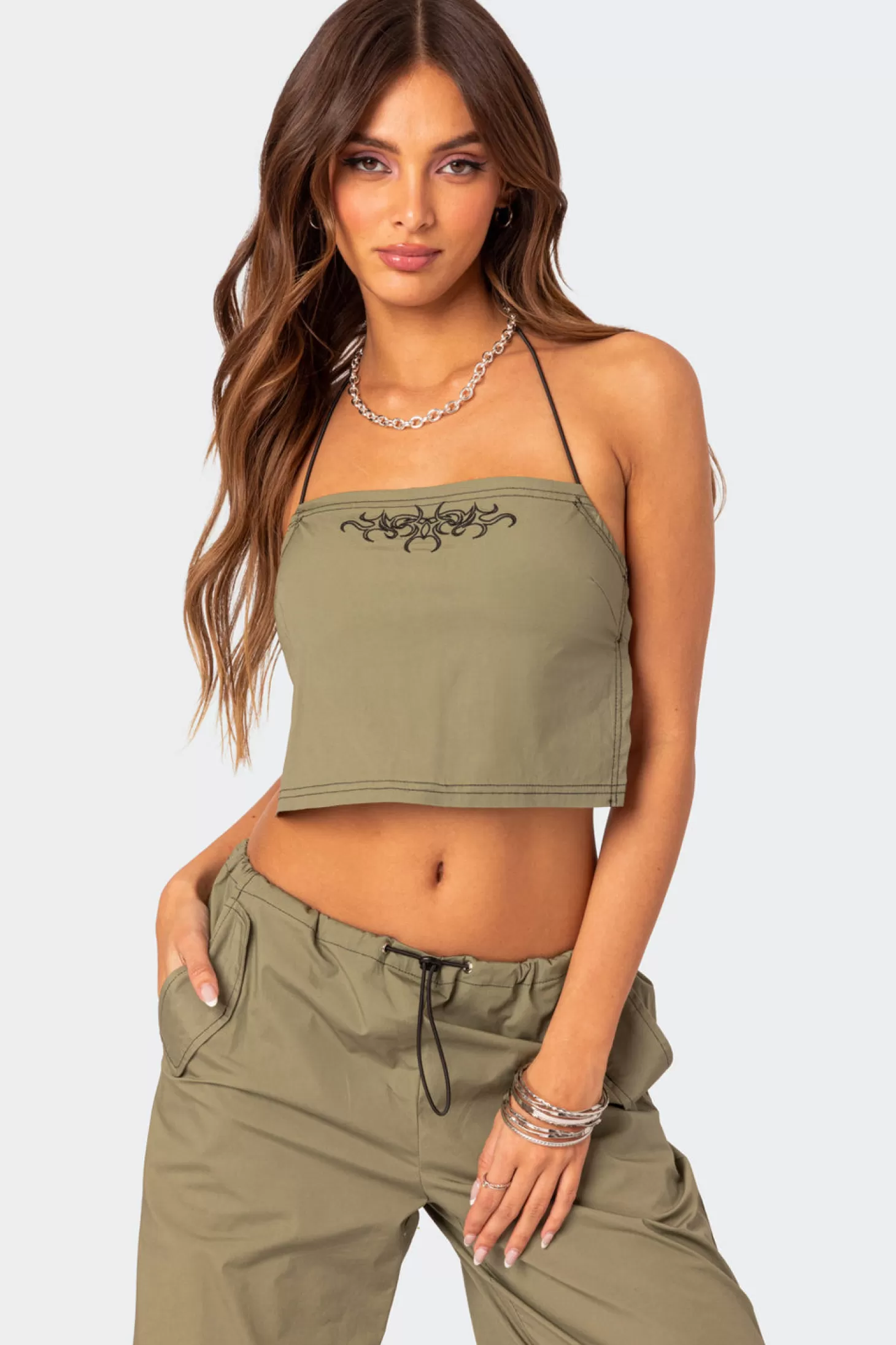 edikted Fey Bungee Strap Open Back Top* Crop Tops | Sets