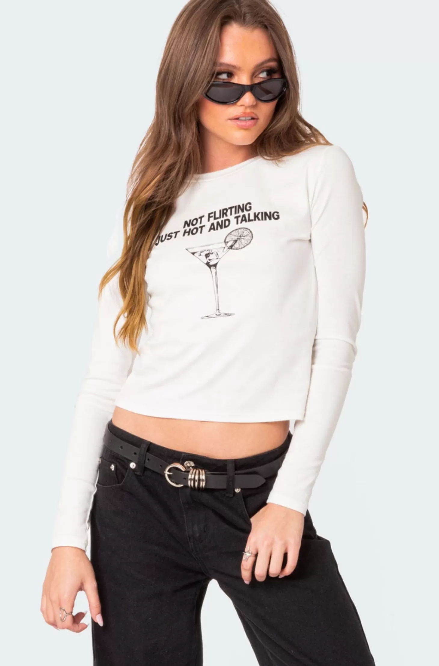 edikted Flirty Long Sleeves T Shirt* T-Shirts | Long Sleeve Tops