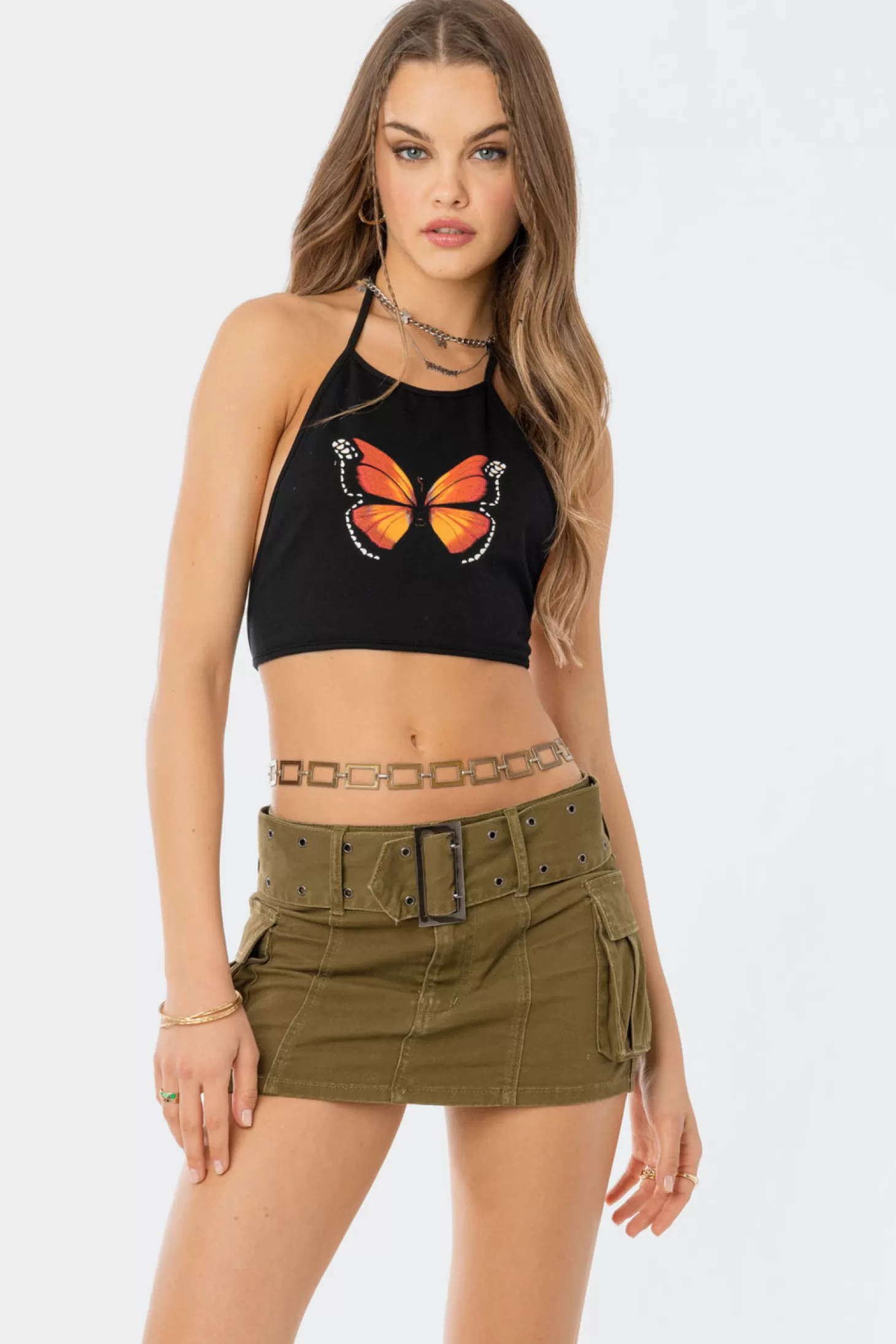 edikted Fly Away Open-Back Crop Top* Crop Tops