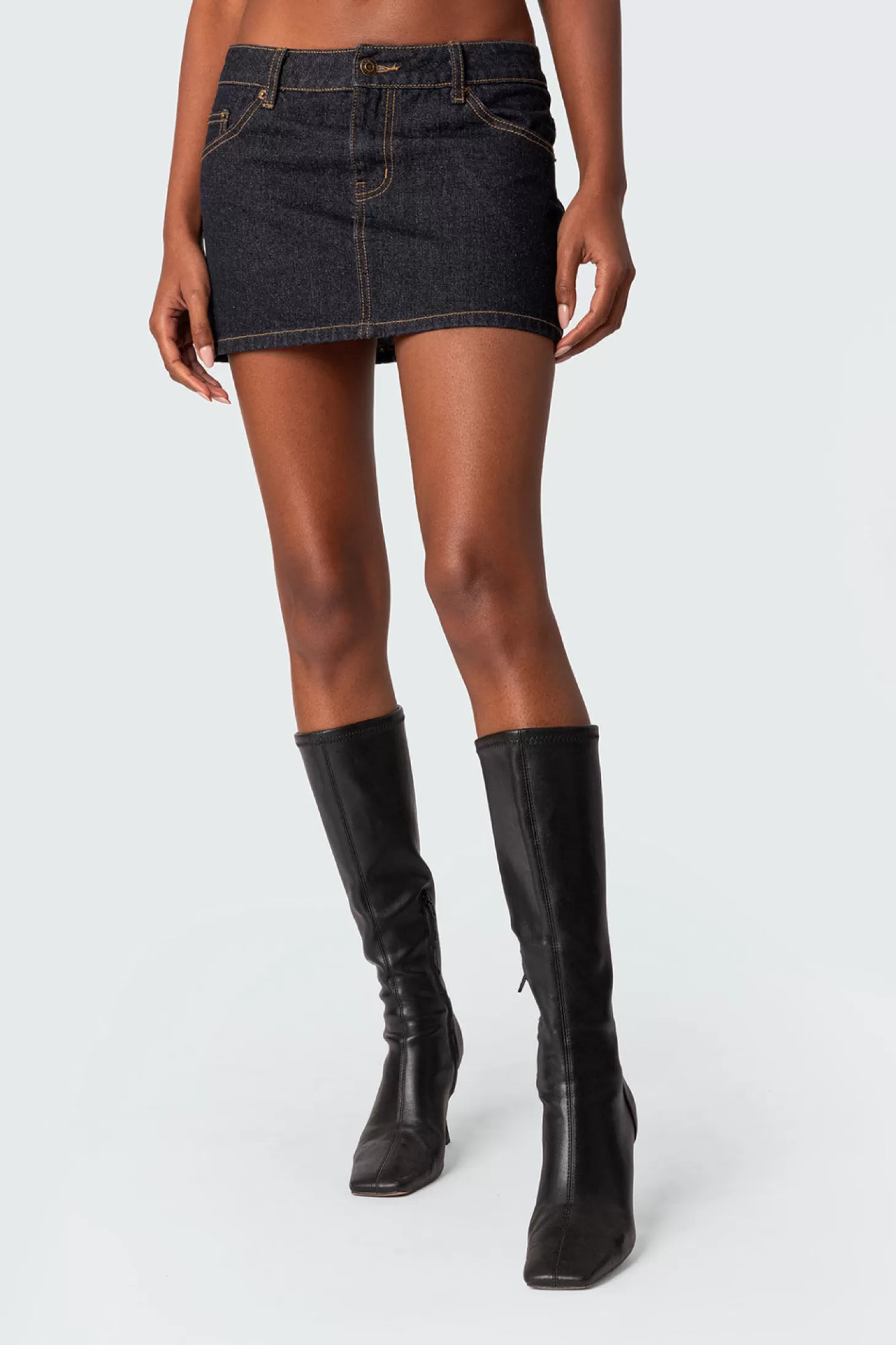 edikted Foster Washed Denim Mini Skirt* Skirts | Skirts