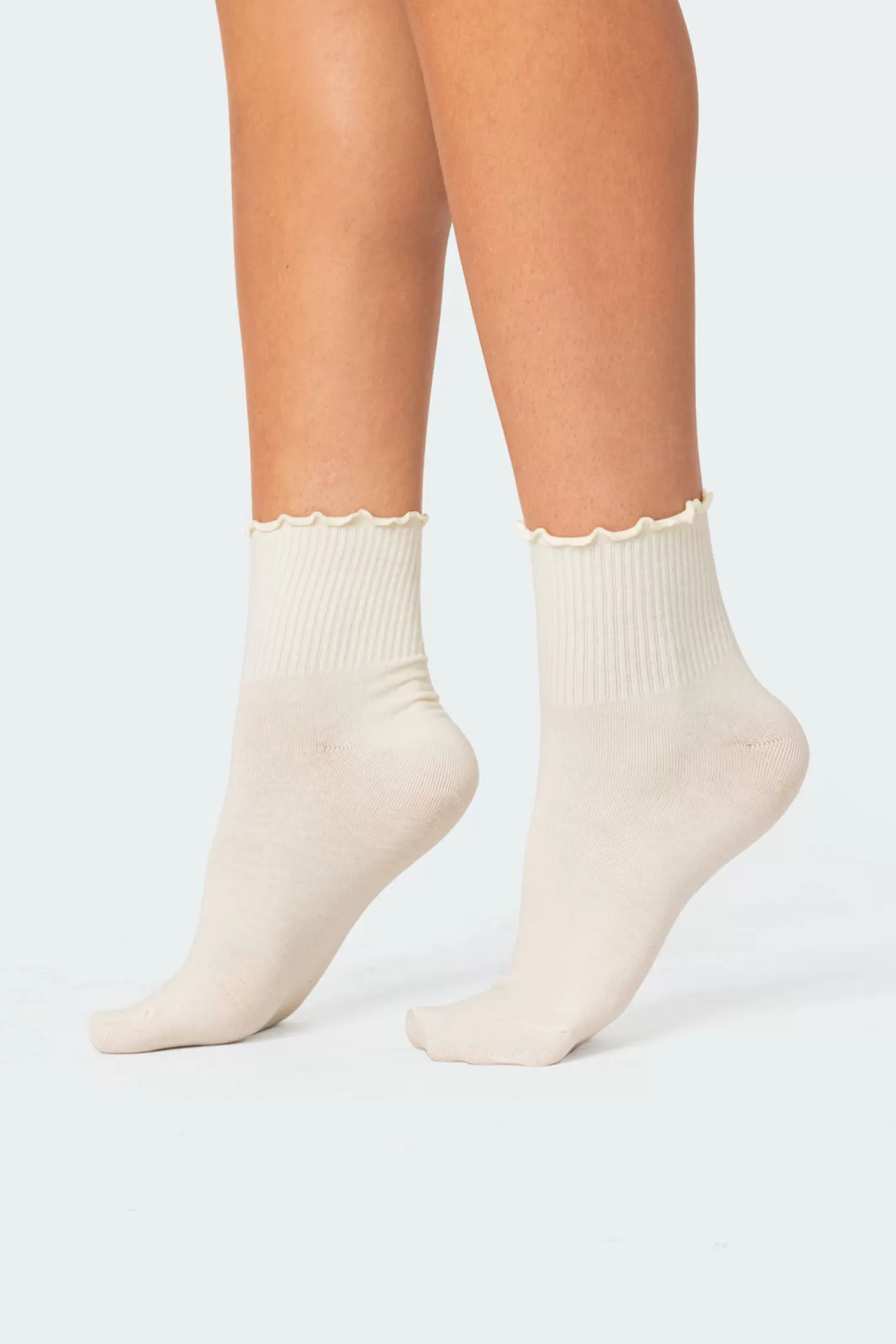 edikted Frilled Hem Socks* Socks & Tights