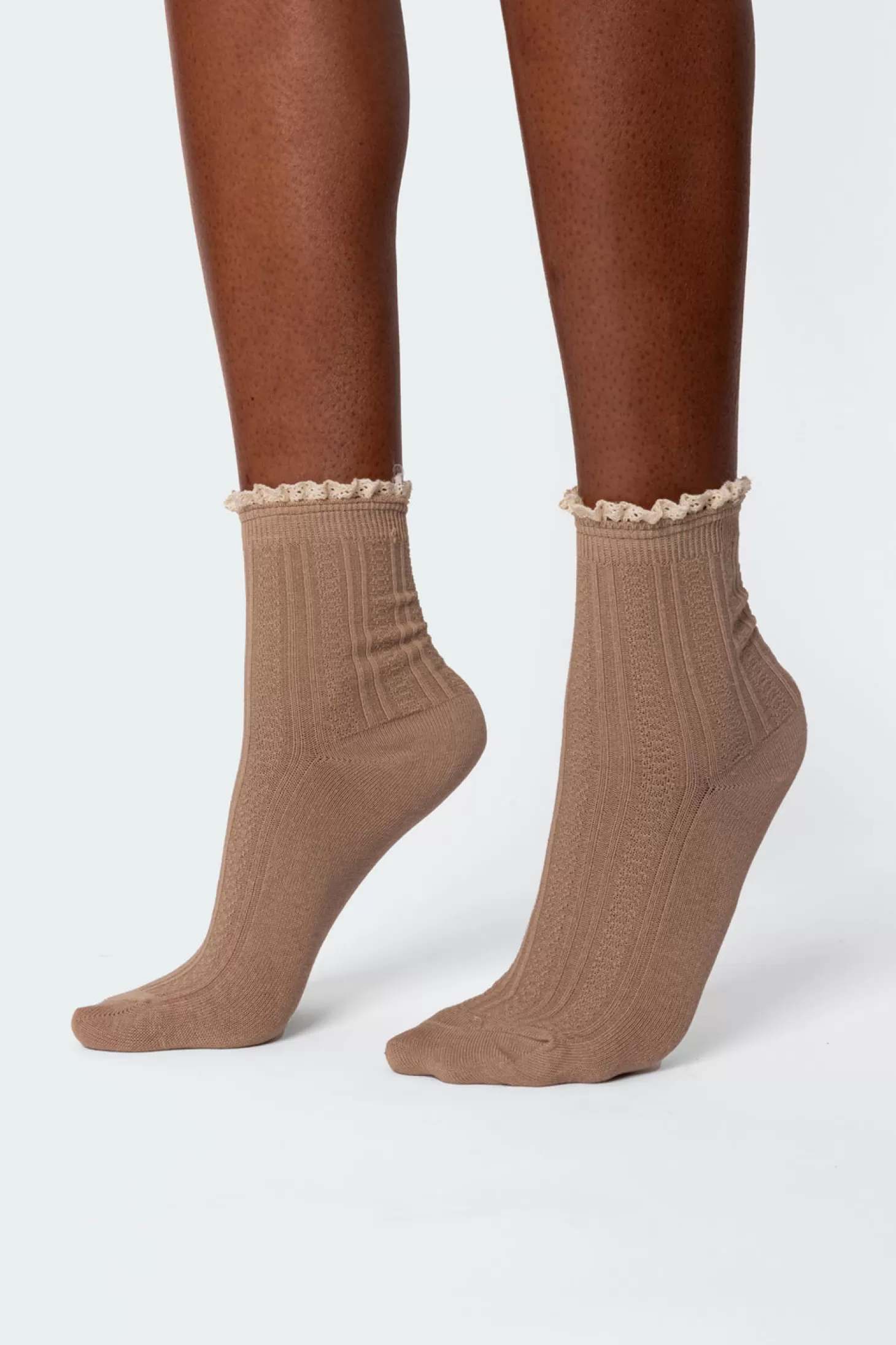 edikted Frilled Pointelle Socks* Socks & Tights