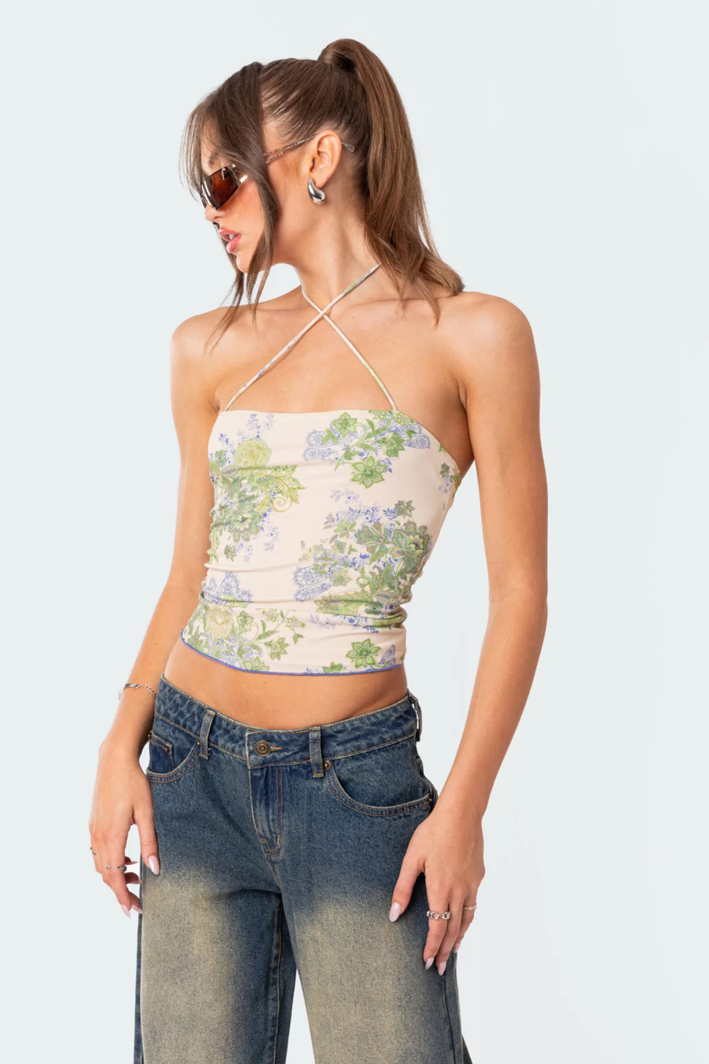 edikted Garden Party Printed Top* Crop Tops | Tops