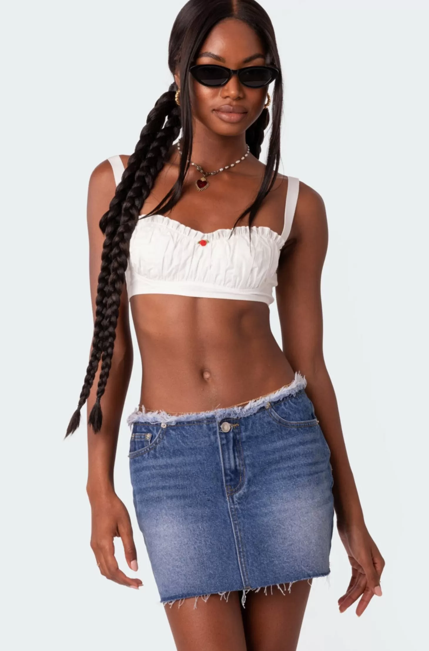 edikted Georgia Gathered Bra Top* Crop Tops