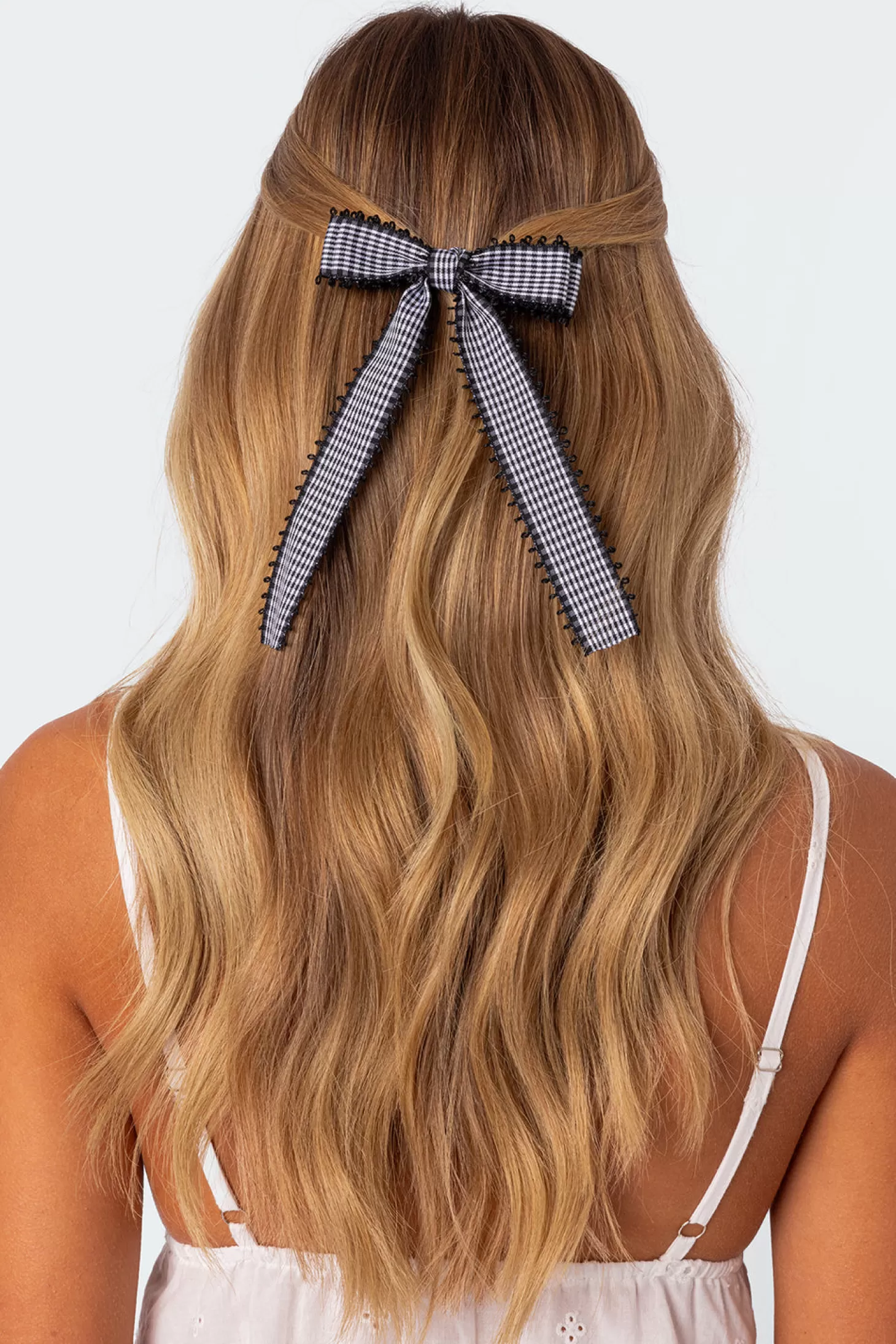 edikted Gingham Bow Hair Clip* Hair Accessories