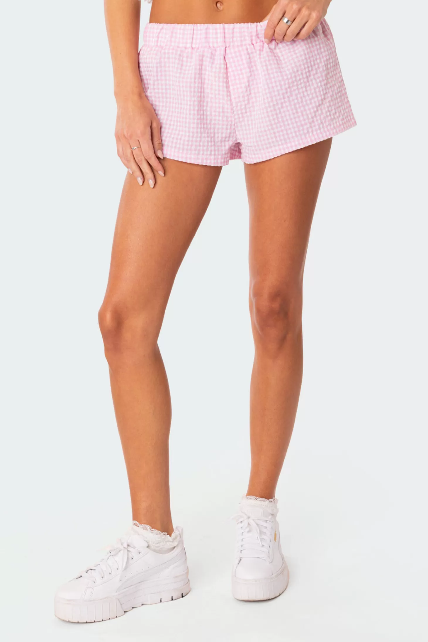 edikted Gingham Boxer Shorts* Shorts | Shorts