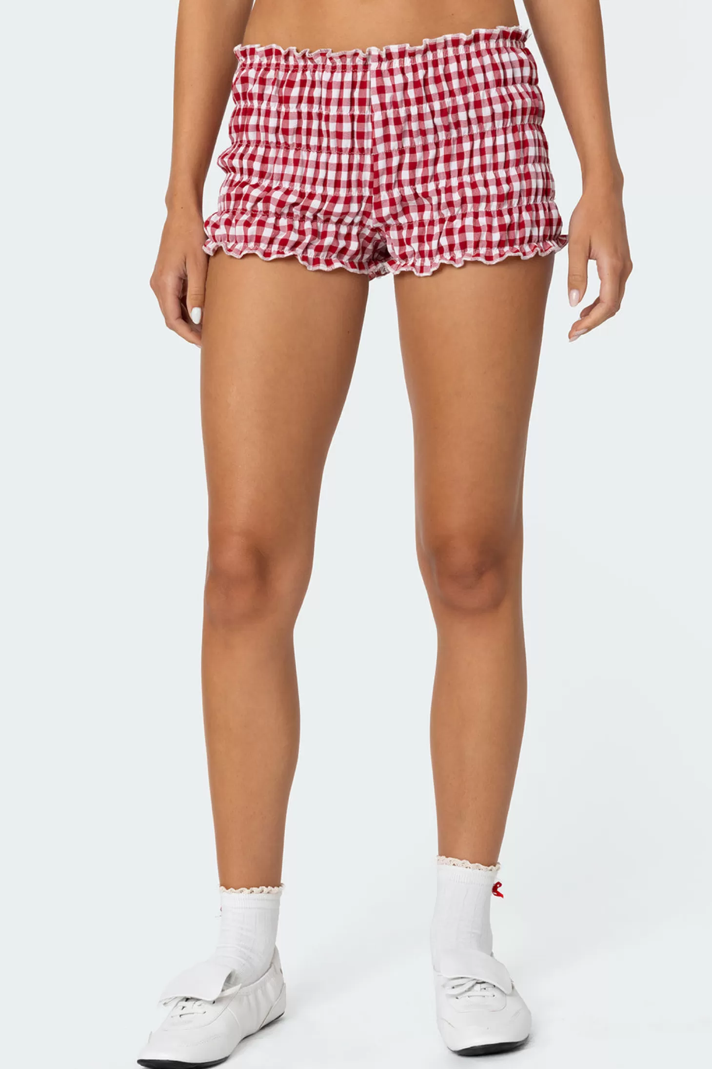 edikted Gingham Scrunch Shorts* Shorts | Shorts