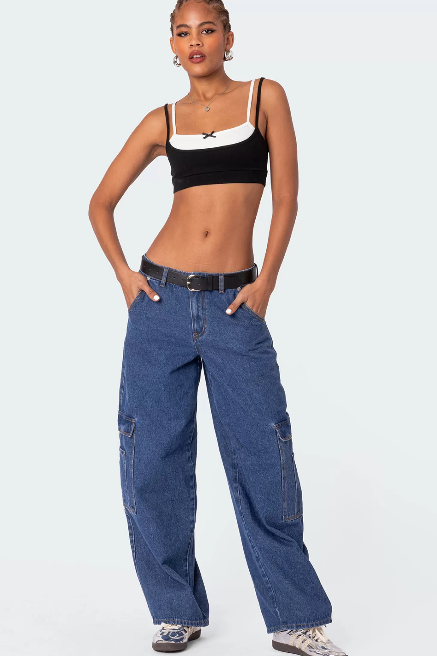 edikted Gracie Layered Bra Top* Crop Tops