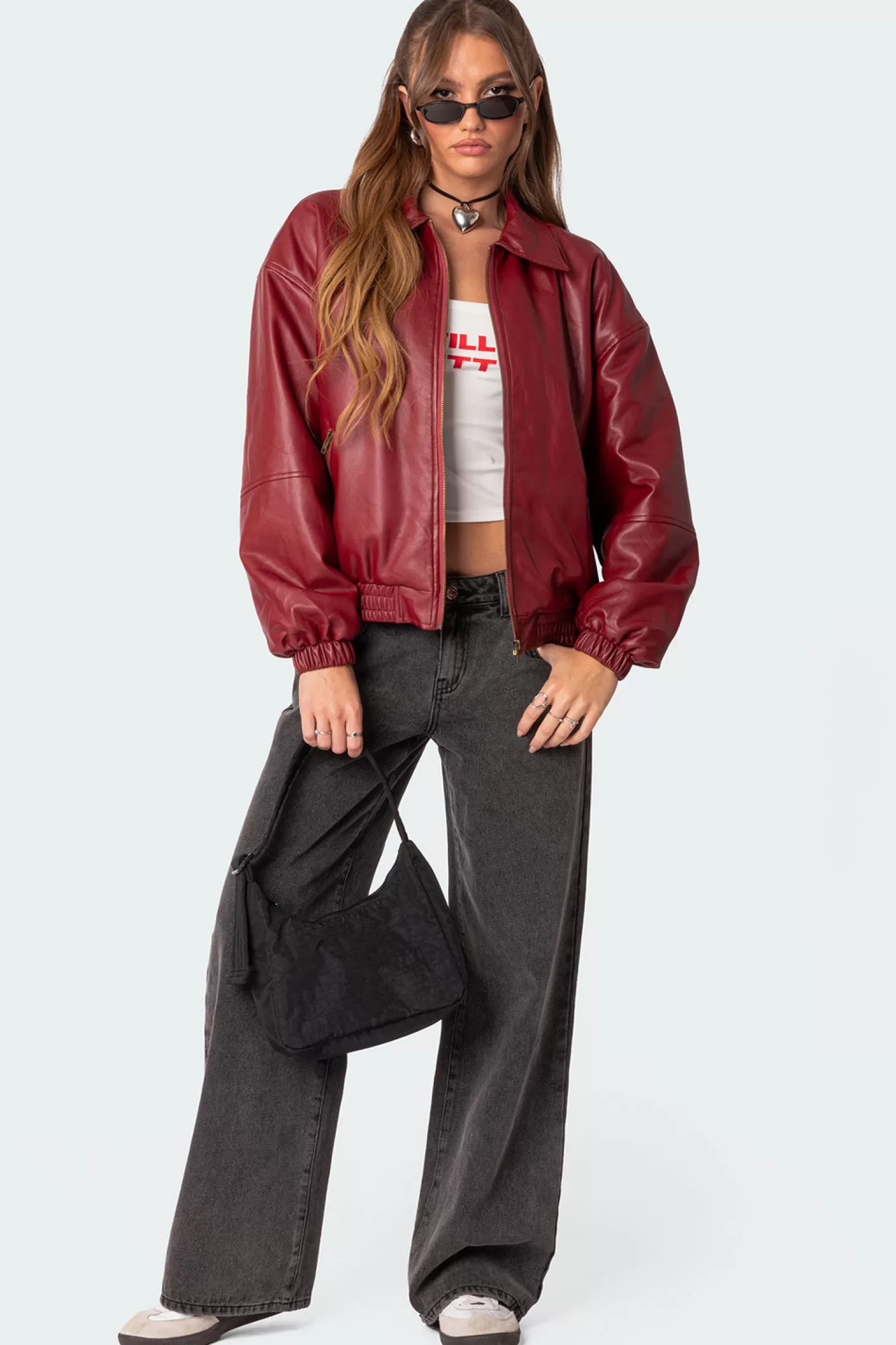 edikted Halley Faux Leather Bomber Jacket* Jackets & Coats