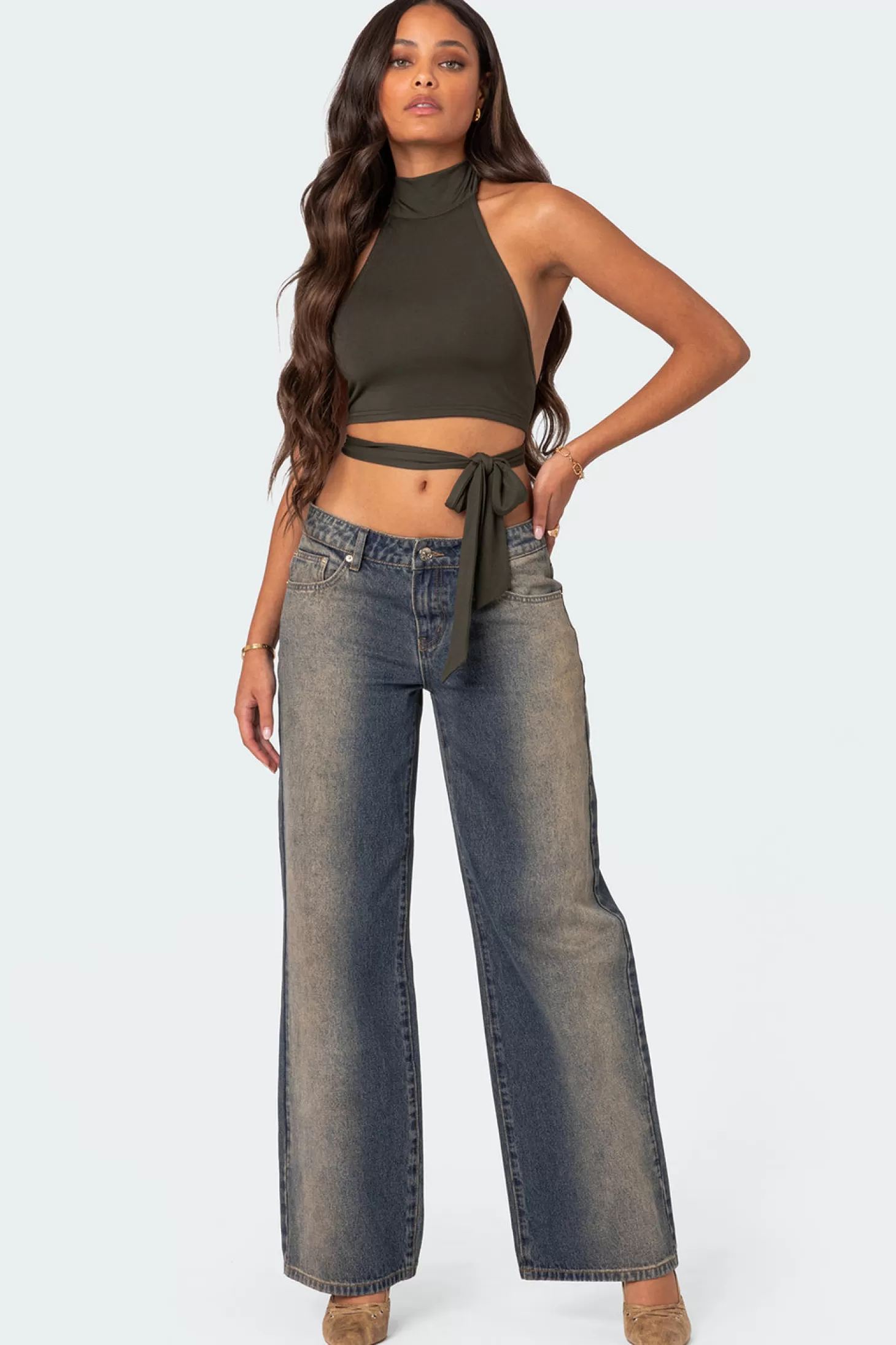 edikted Hamlin Wrap Tie Crop Top* Crop Tops