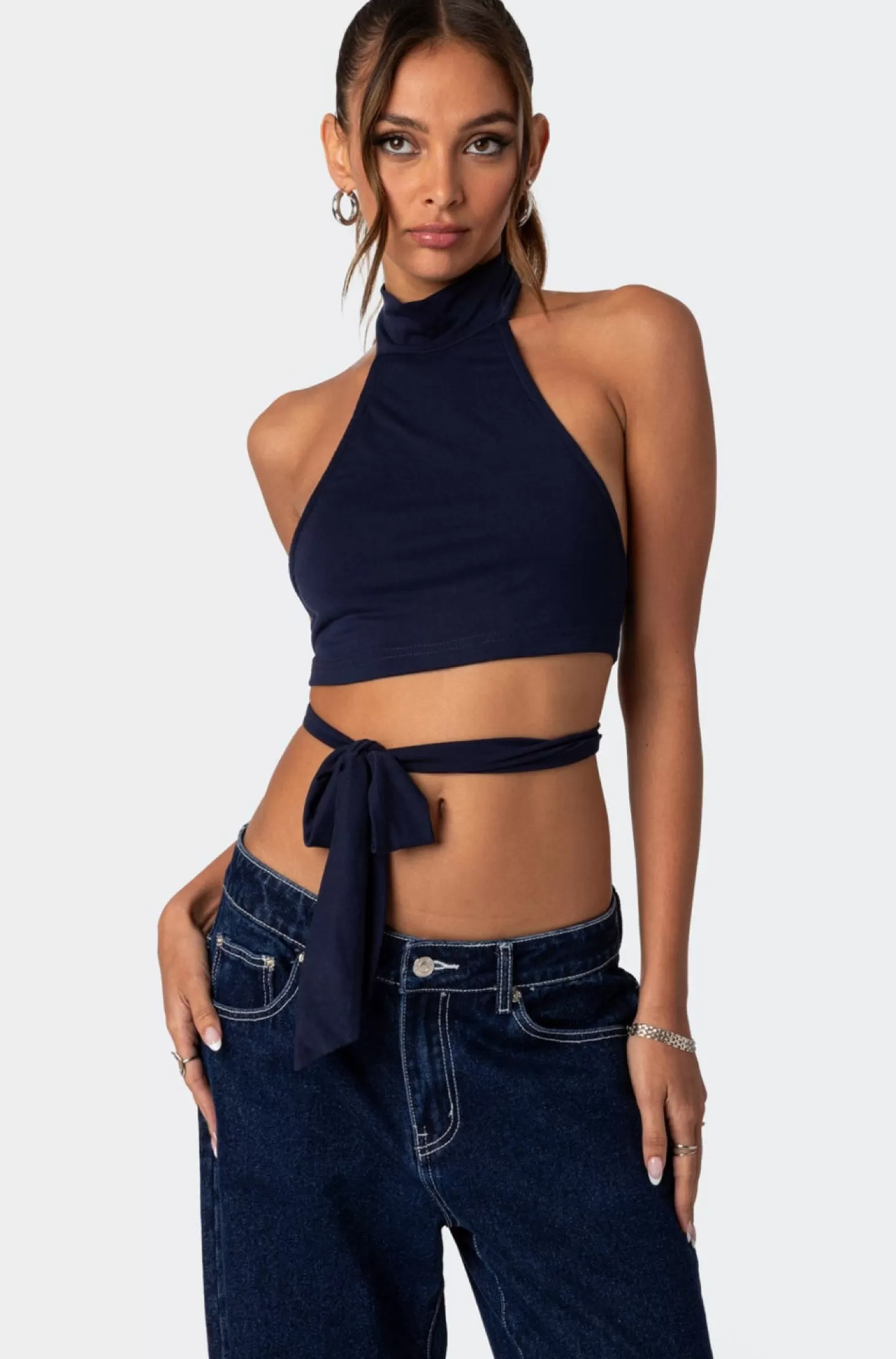 edikted Hamlin Wrap Tie Crop Top* Crop Tops