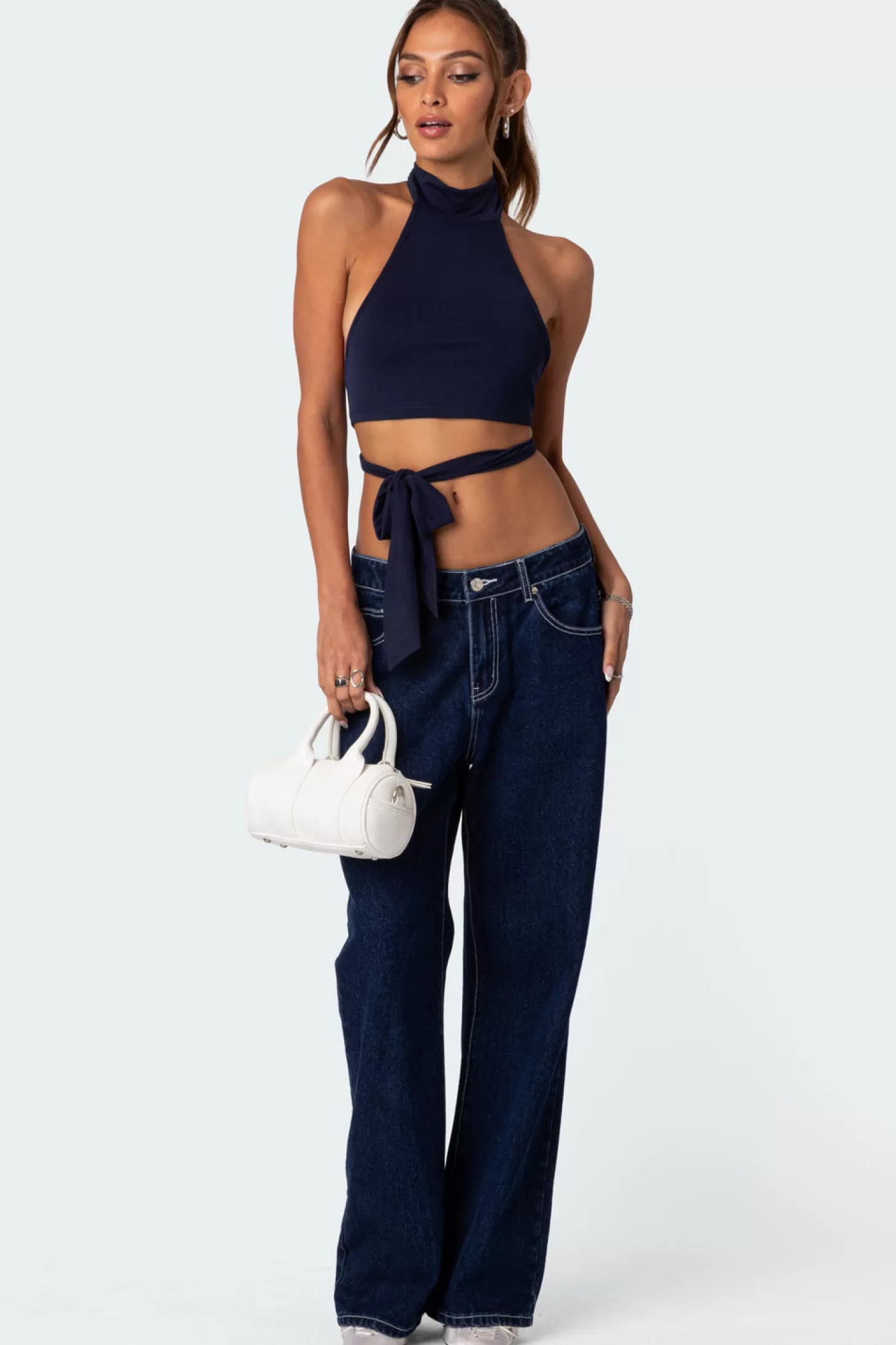 edikted Hamlin Wrap Tie Crop Top* Crop Tops