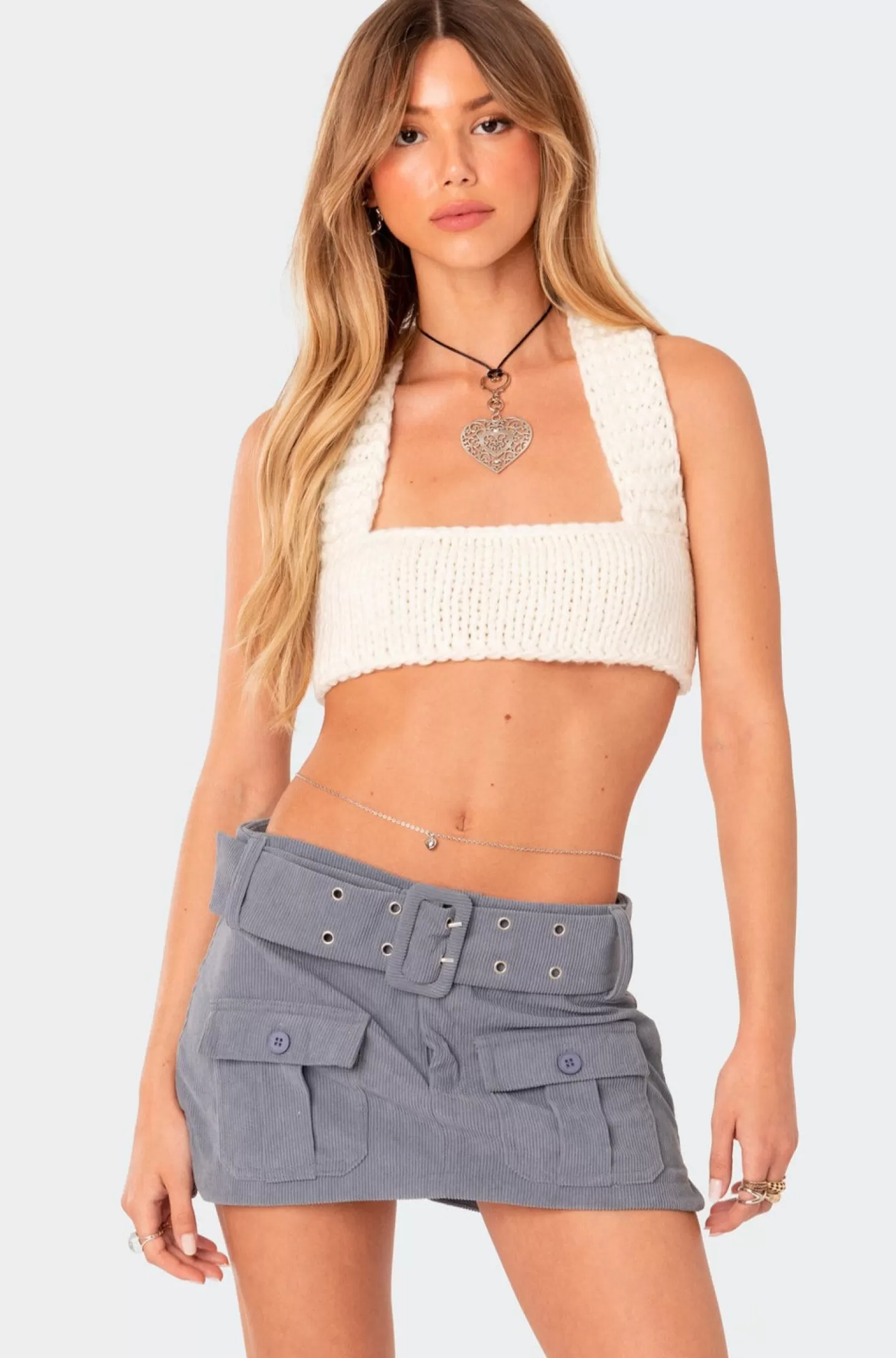 edikted Handmade Chunky Knit Bralette* Crop Tops | Knitted Tops