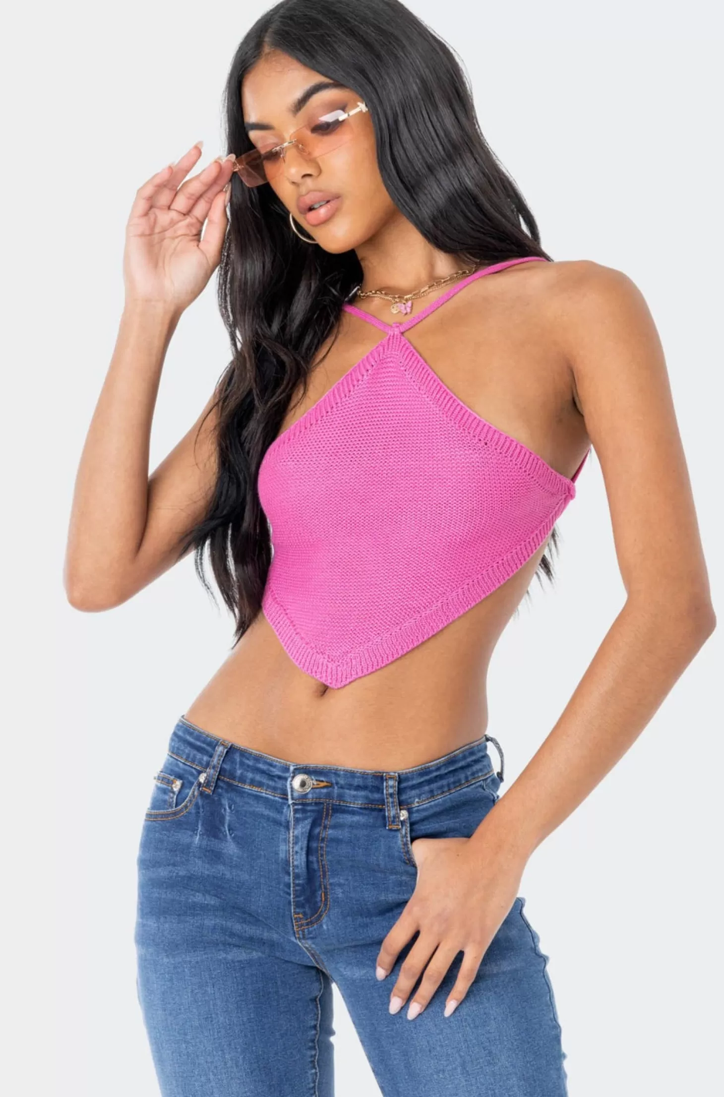 edikted Harlow Knitted Open-Back Top* Knitted Tops | Crop Tops