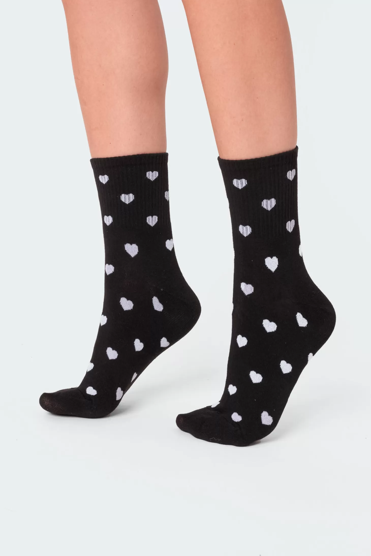 edikted Heart Printed Socks* Socks & Tights