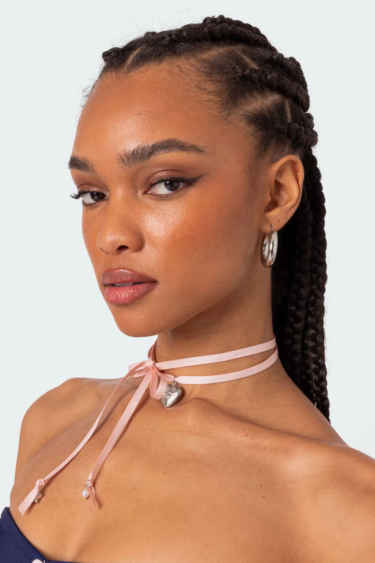 edikted Heartache Satin Choker* Necklaces