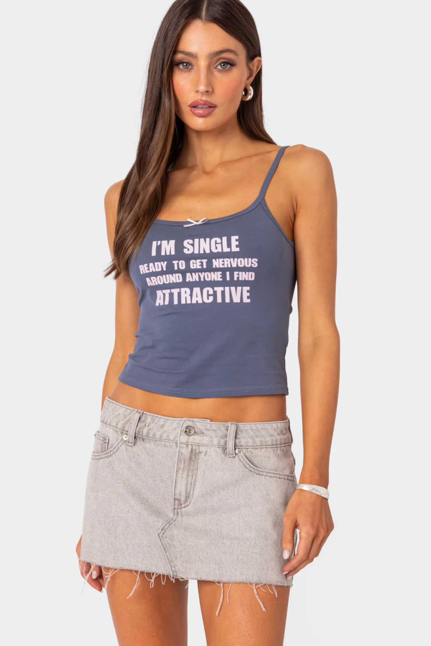 edikted I'M Single Tank Top* Tank Tops | Graphic Tops