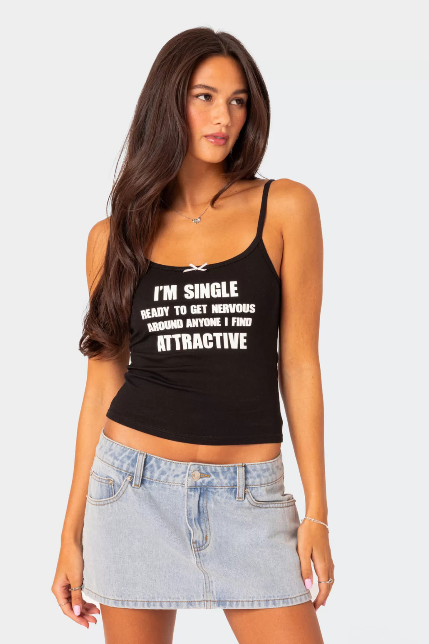 edikted I'M Single Tank Top* Tank Tops | Graphic Tops