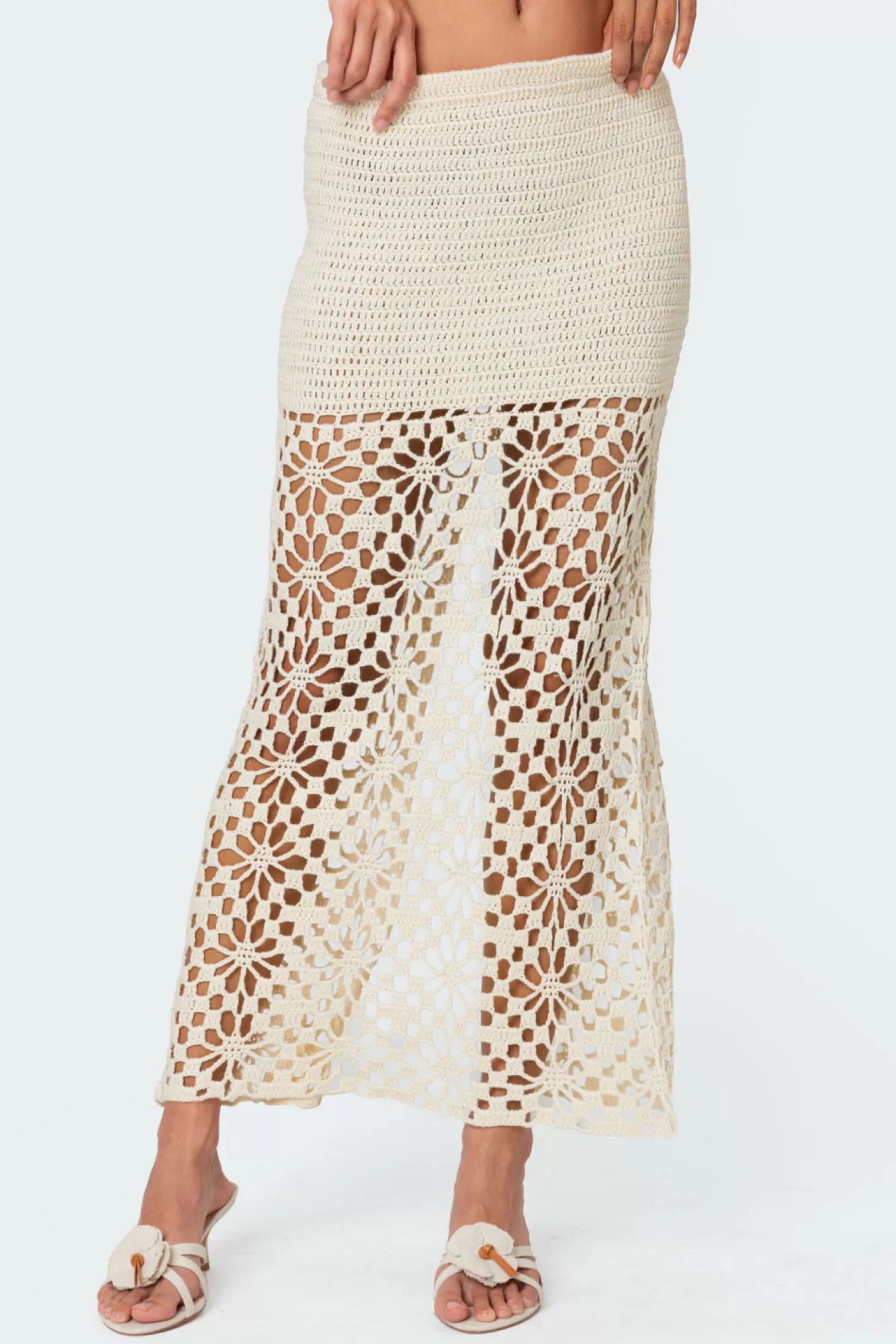 edikted Ida Back Slit Crochet Maxi Skirt* Skirts | Skirts