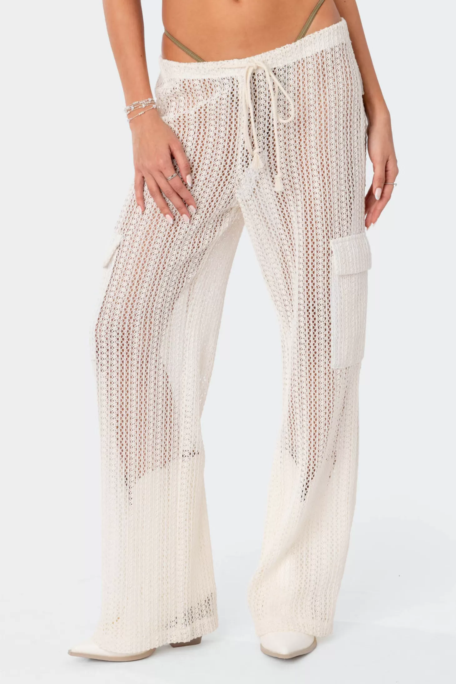 edikted Ines Crochet Low Rise Cargo Pants* Pants | Pants