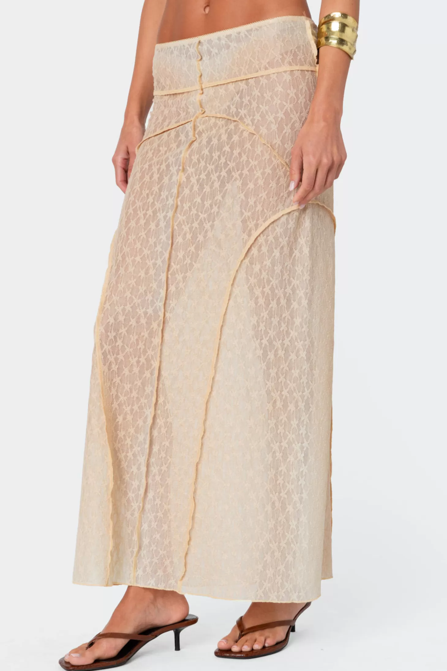 edikted Inside Out Sheer Lace Maxi Skirt* Skirts | Skirts