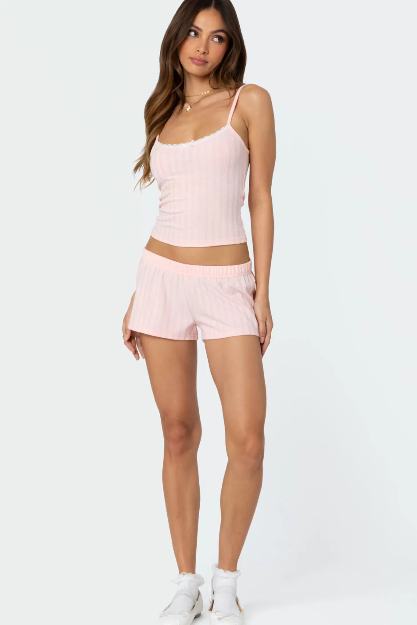 edikted Irene Low Rise Pointelle Micro Shorts* Shorts | Shorts