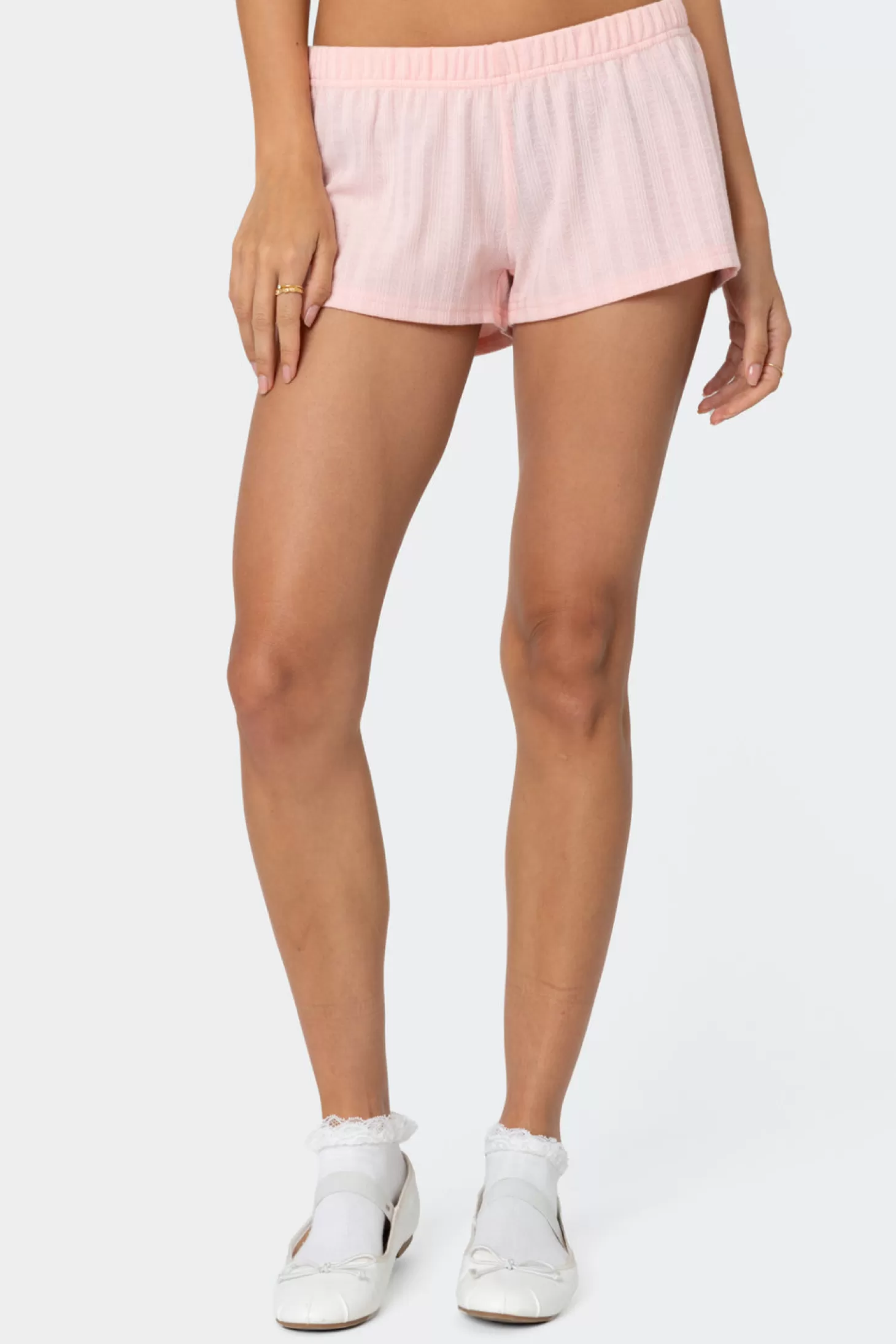 edikted Irene Low Rise Pointelle Micro Shorts* Shorts | Shorts