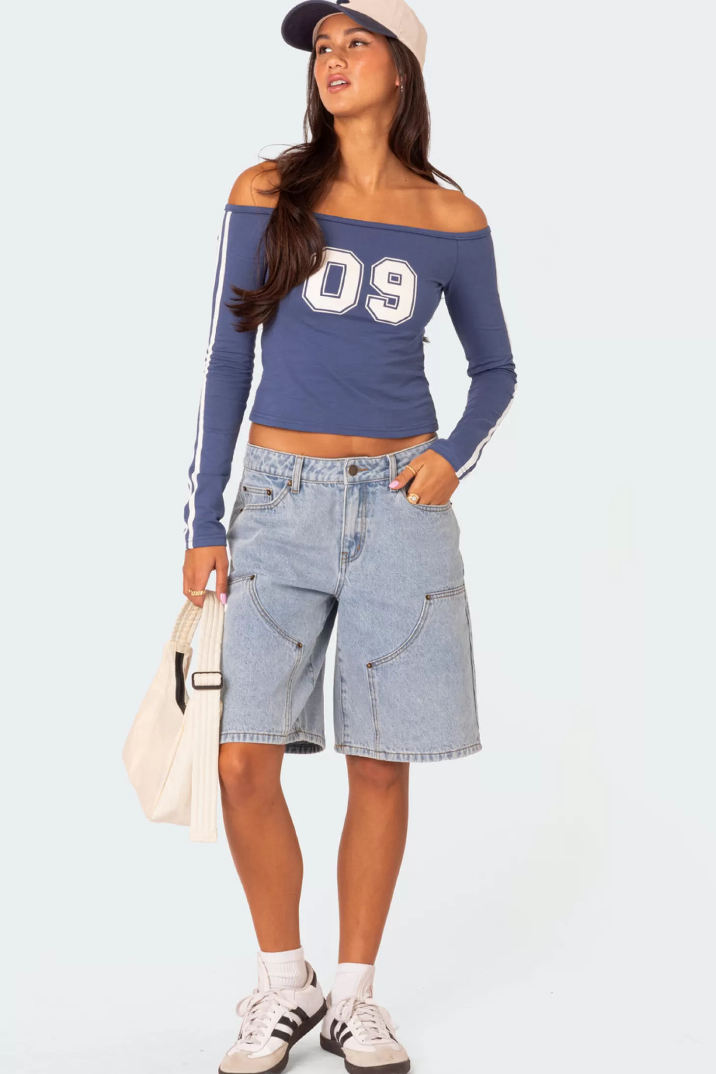 edikted Jacqui Low Rise Denim Bermuda Shorts* Shorts | Shorts