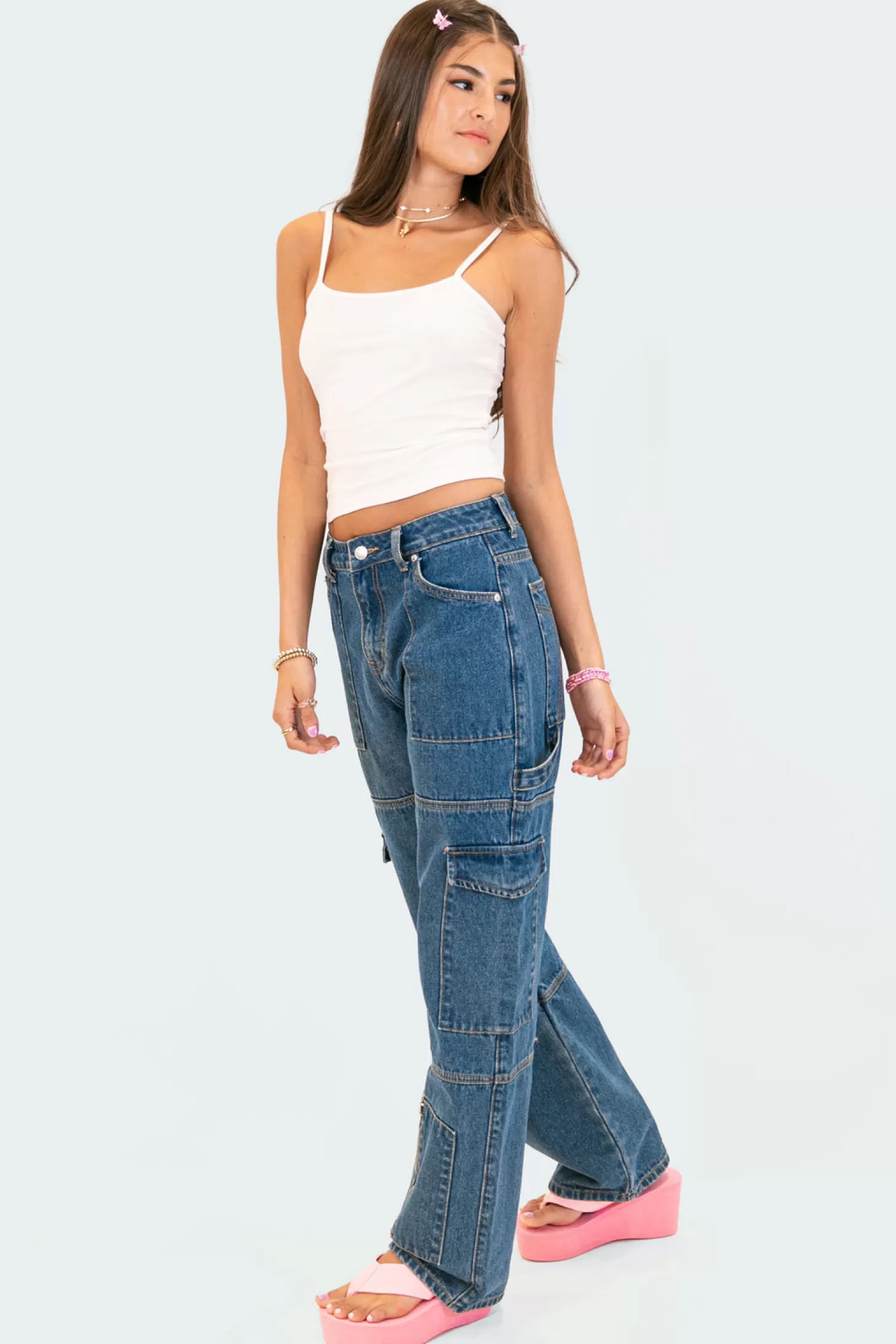 edikted Jaimie Cargo Jeans* Jeans | Jeans