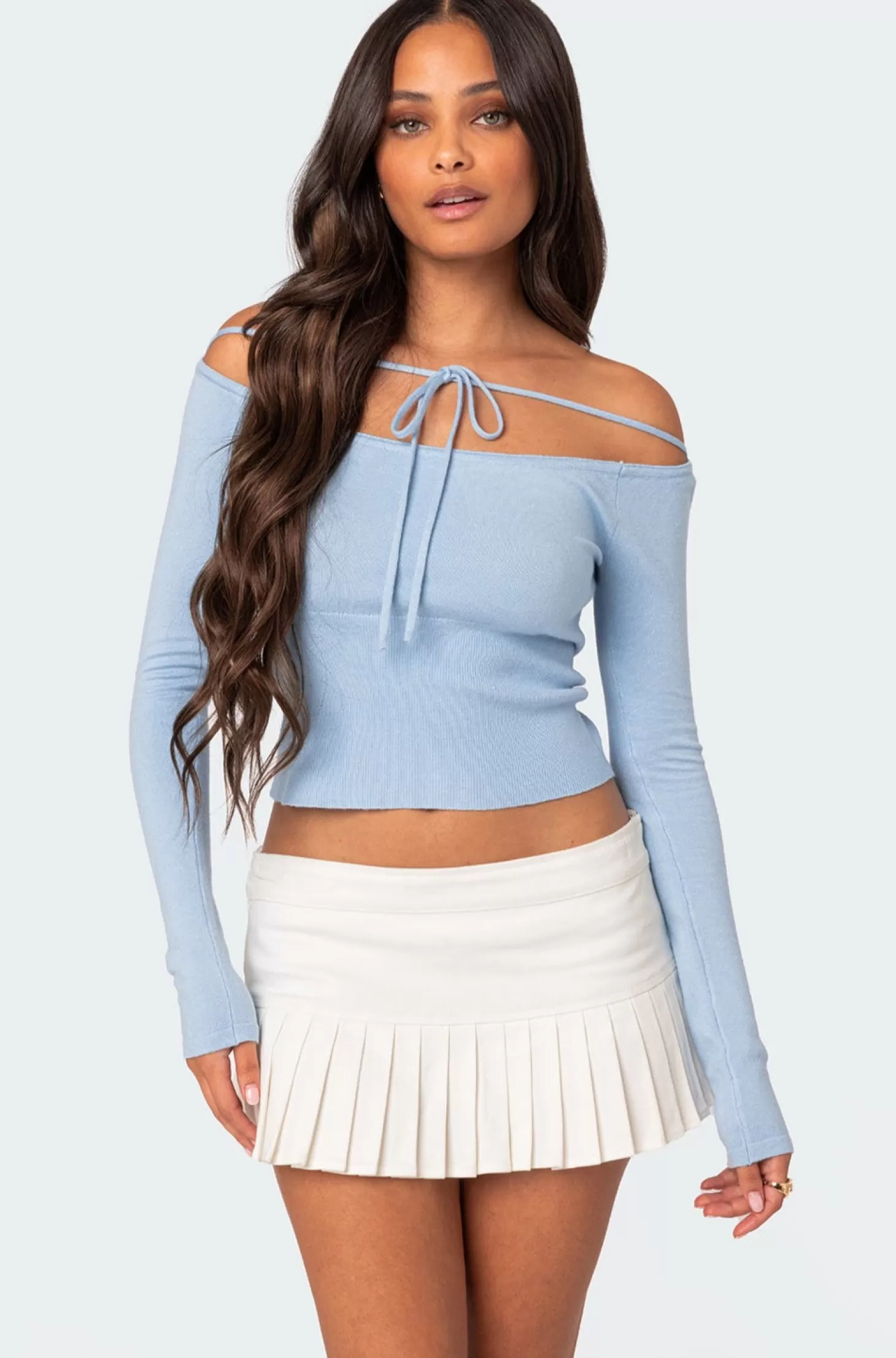 edikted Jane Tie Front Knit Top* Long Sleeve Tops | Knitted Tops