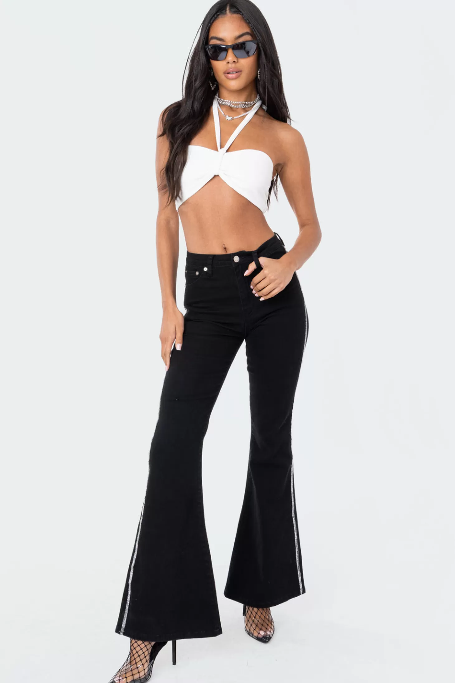 edikted Kai Adjustable Strapless Crop Top* Crop Tops