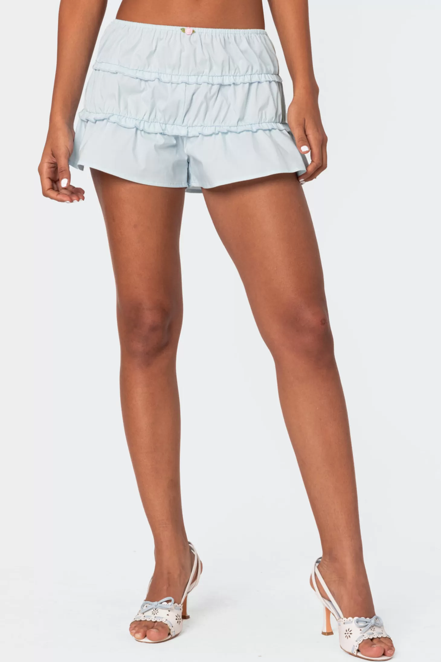 edikted Kalila Tiered Ruffle Shorts* Shorts | Shorts