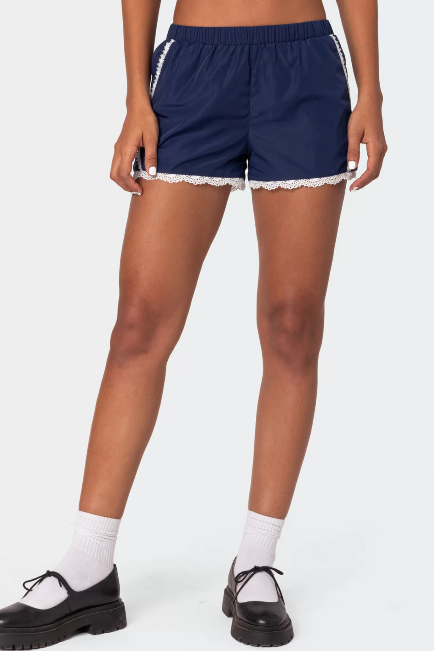 edikted Kallie Lacey Track Shorts* Shorts | Shorts