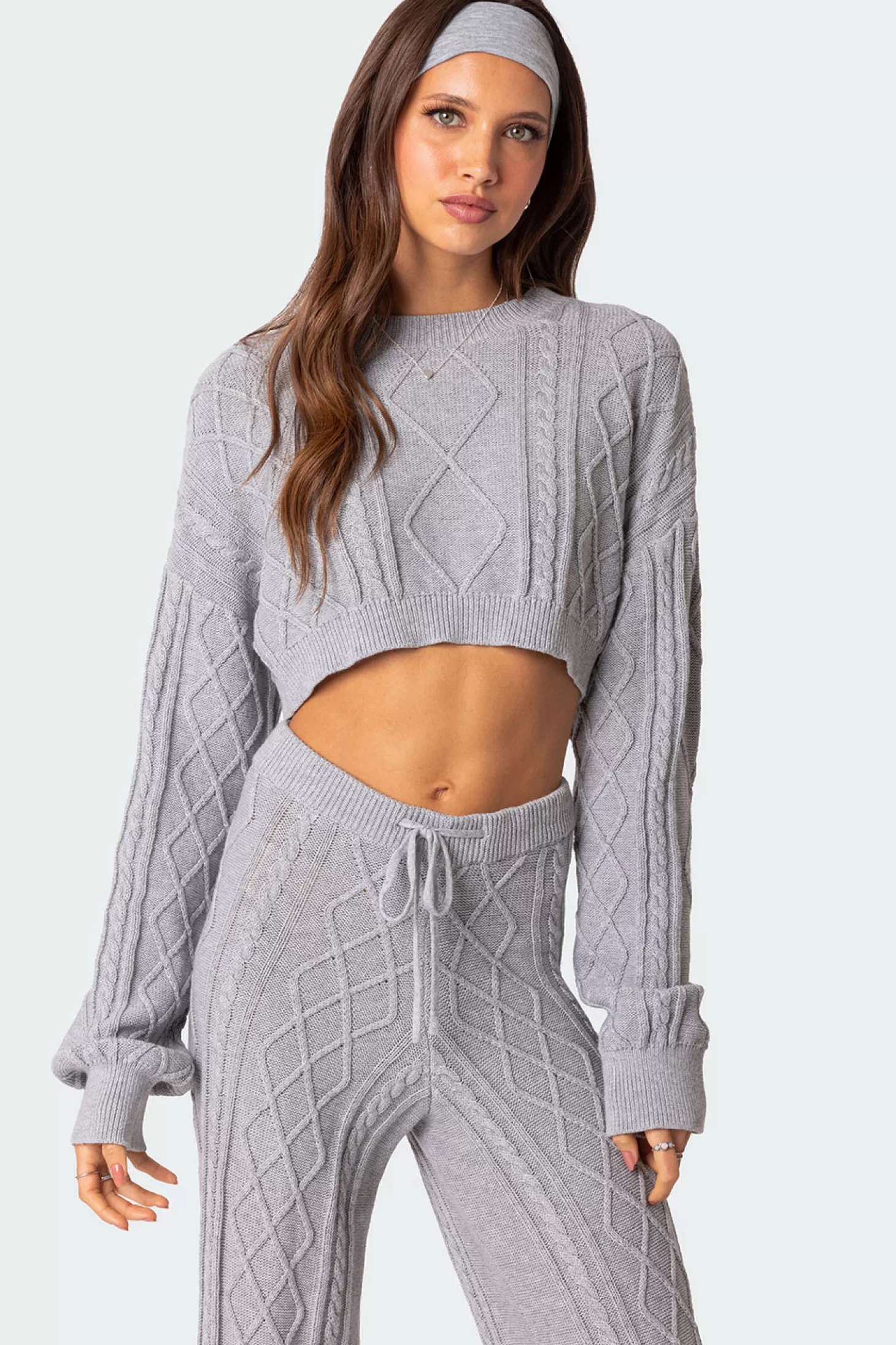 edikted Kasey Cable Knit Cropped Sweater* Crop Tops | Sweaters & Cardigans