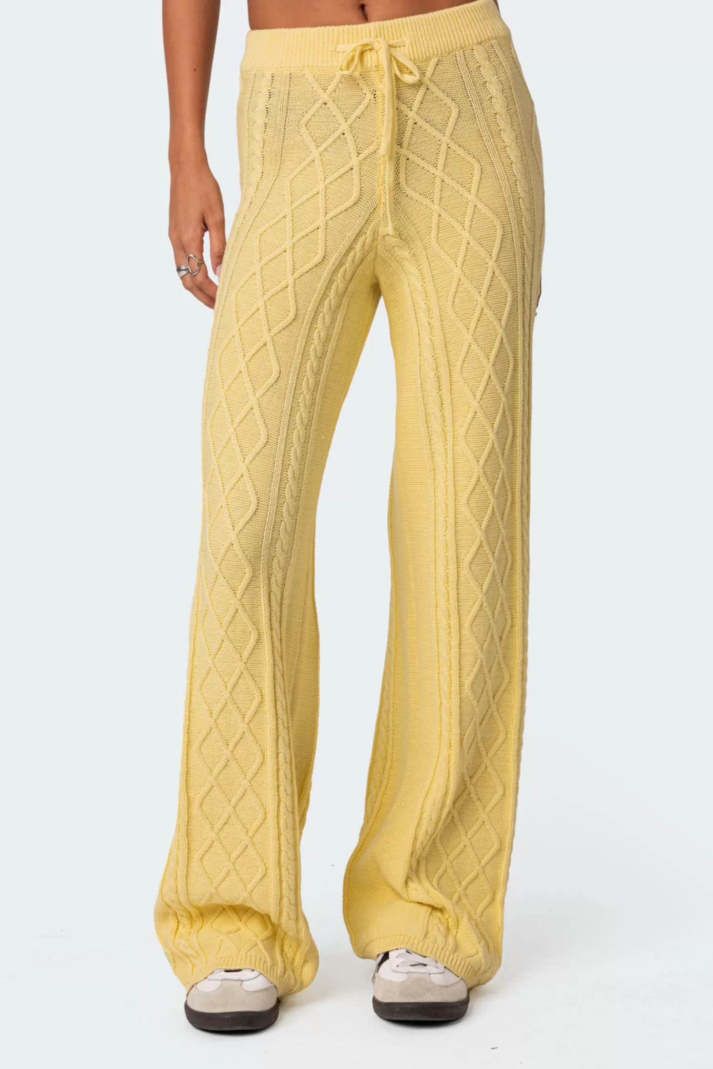 edikted Kasey Cable Knit Pants* Pants | Pants