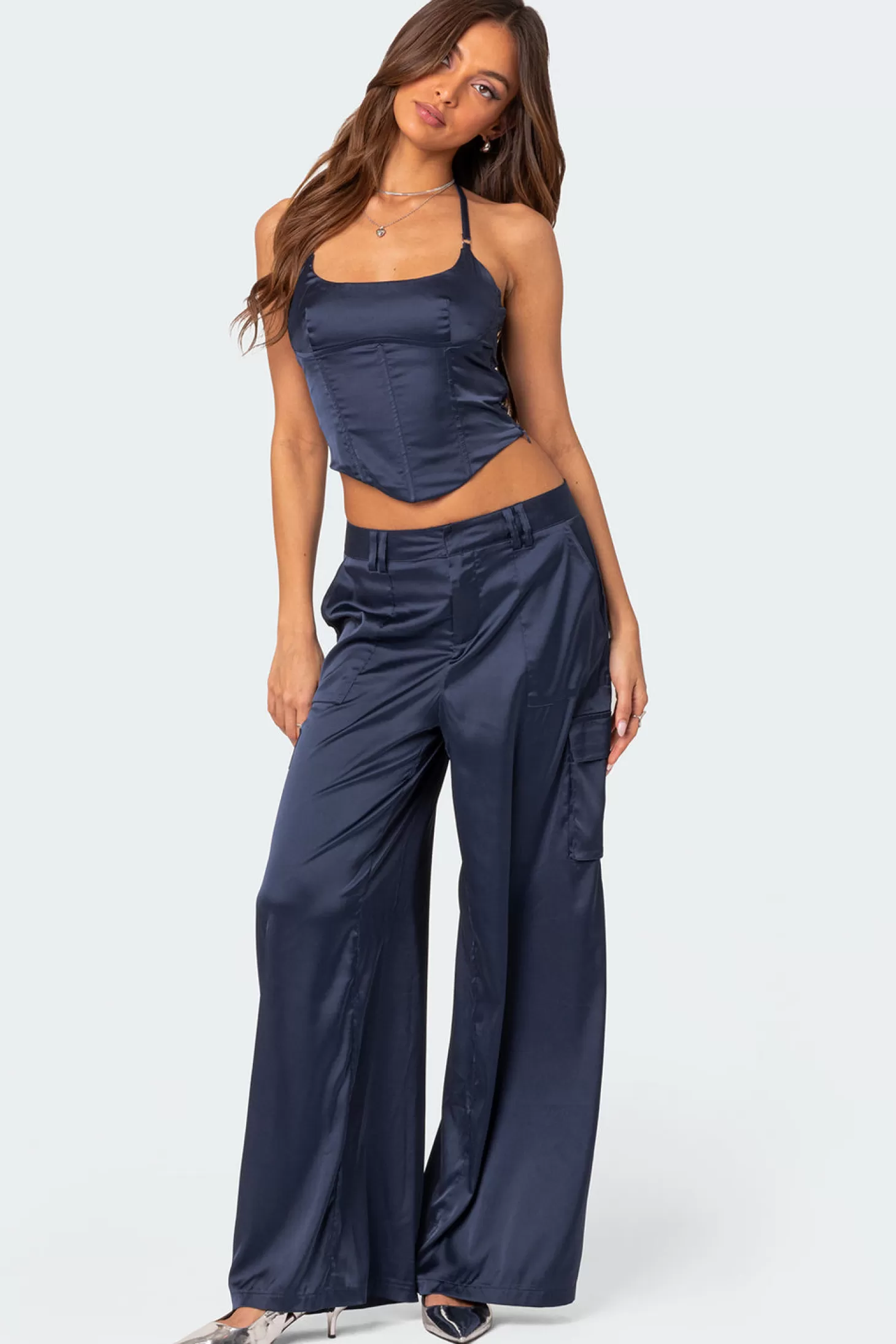 edikted Kelsey Satin Trousers* Pants | Pants