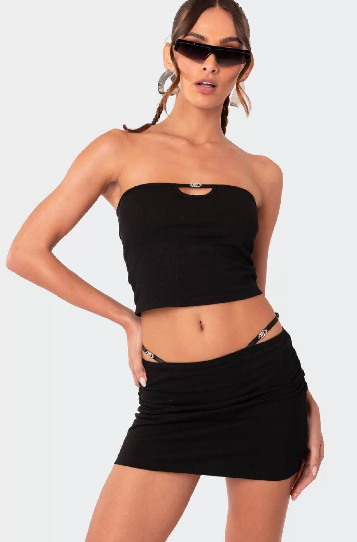 edikted Kenna Cut Out Tube Top* Crop Tops | Strapless Tops