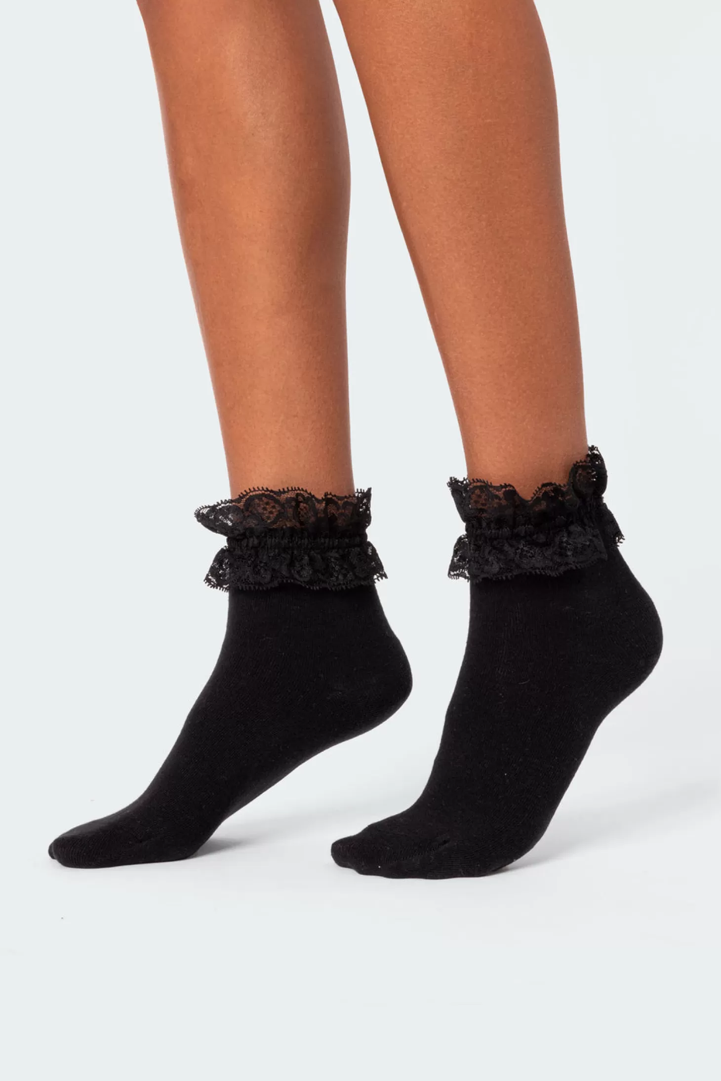 edikted Lace Trim Socks* Socks & Tights